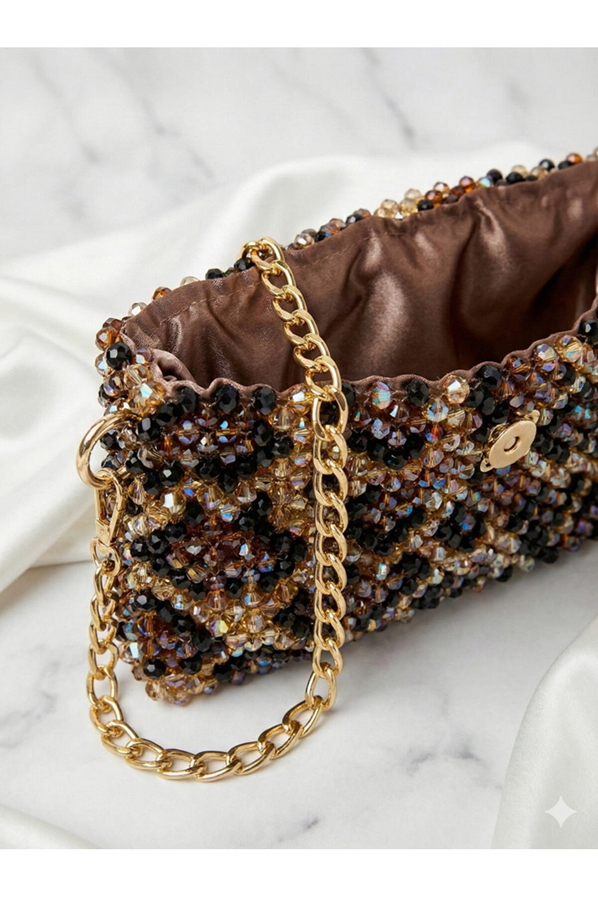 Ateli̇er Emi̇ne Honey Ti̇ger Swi̇rl – Özel Üreti̇m Kri̇stal Çanta