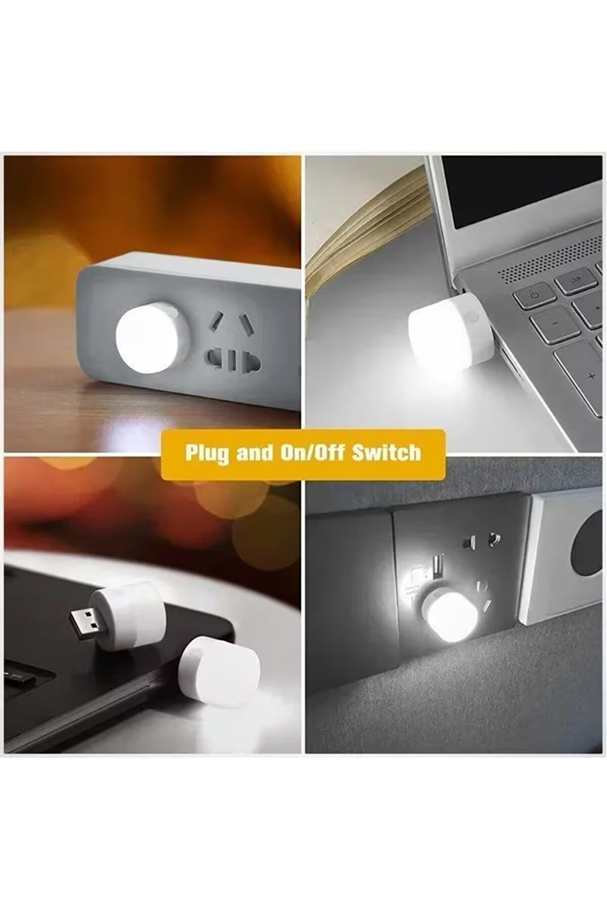 Ethab Ti̇caret Usb &Ccedil;alışan Mi̇ni̇ Gece Lambası(2 Adet)