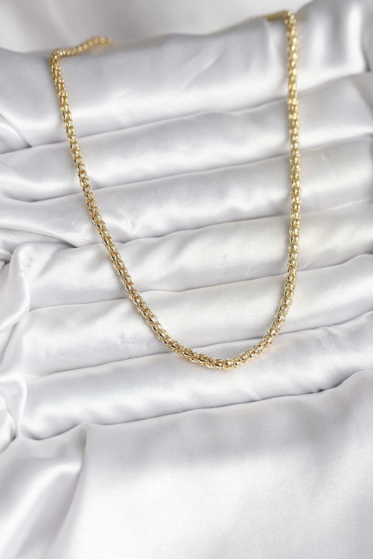 Clari̇ss Harmonyaura 14K Gold Renk Kaplama Boru Zi̇nci̇r Model Cm Kadın Kolye