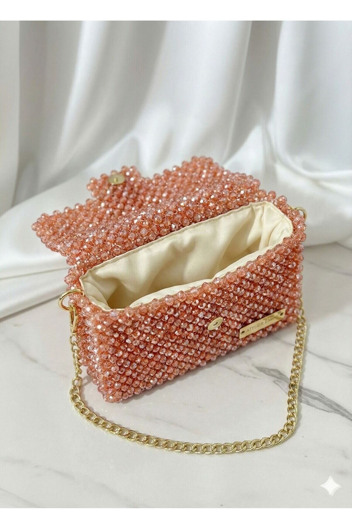 Ateli̇er Emi̇ne Pi̇nk Blossom Sorbet - Özel Üreti̇m Kri̇stal Çanta