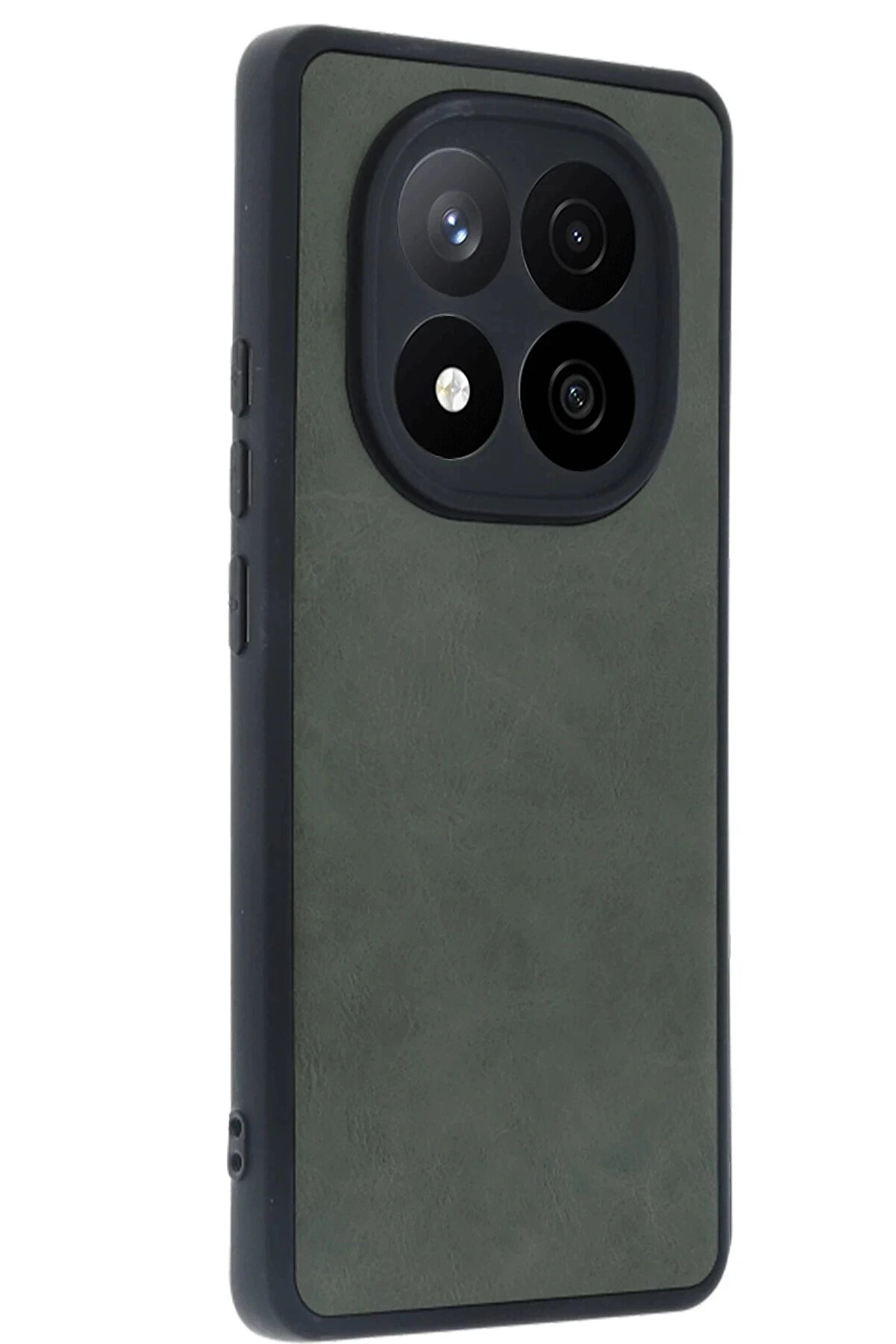 Buti̇k Xi̇aomi̇ Redmi̇ Note 14 Pro 4G Kılıf Aras Deri̇ Kapak - Koyu Yeşi̇l-(5796)