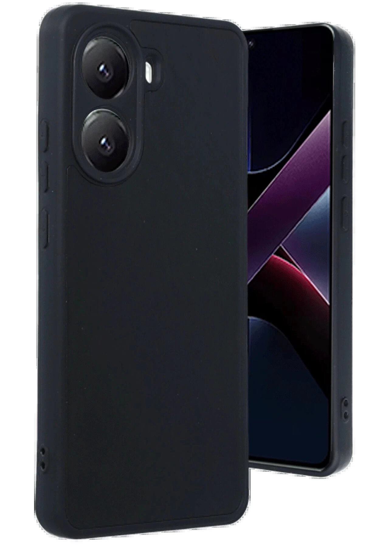 Buti̇k Xi̇aomi̇ Poco X7 Pro Kılıf Aras Deri̇ Kapak - Si̇yah-(5796)