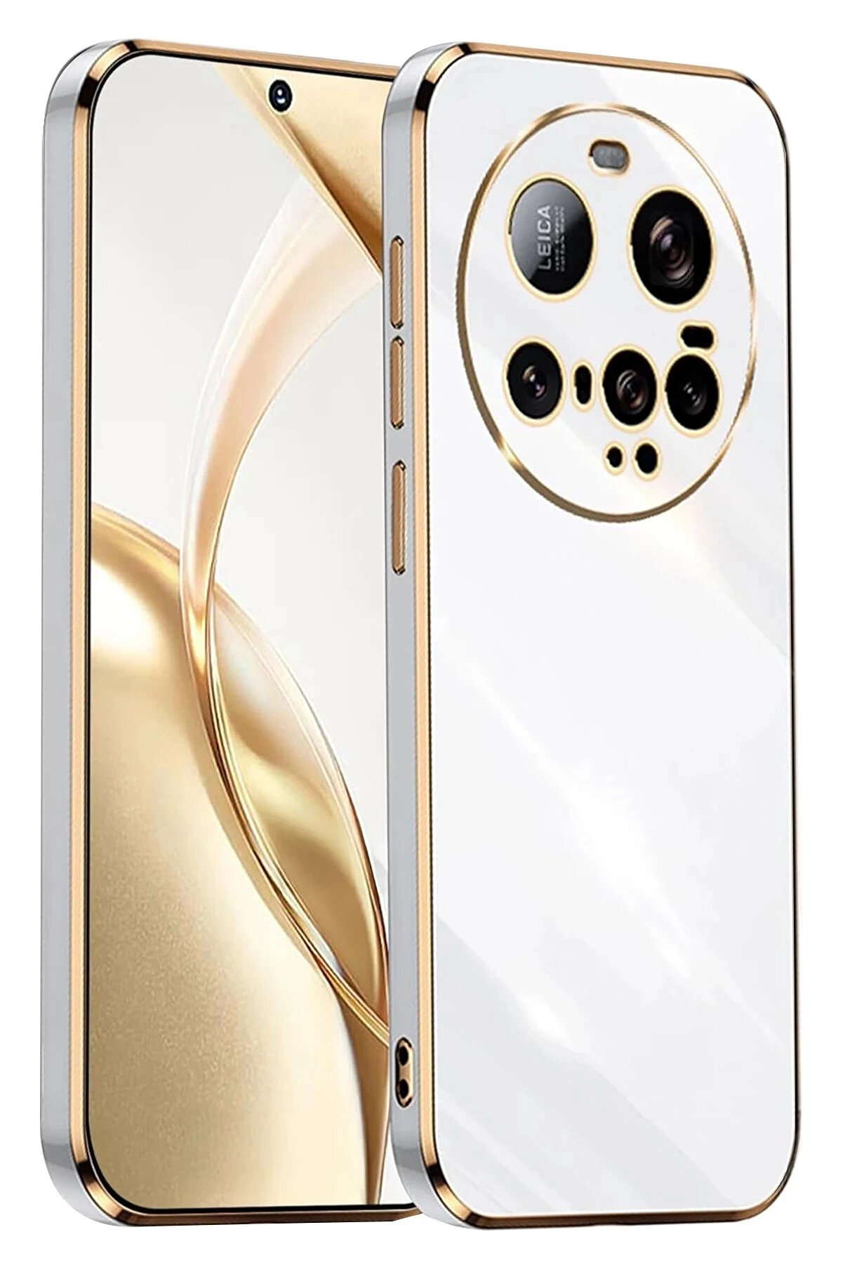 Buti̇k Xi̇aomi̇ Mi̇ 15 Ultra Kılıf Volet Si̇li̇kon - Beyaz-(5796)