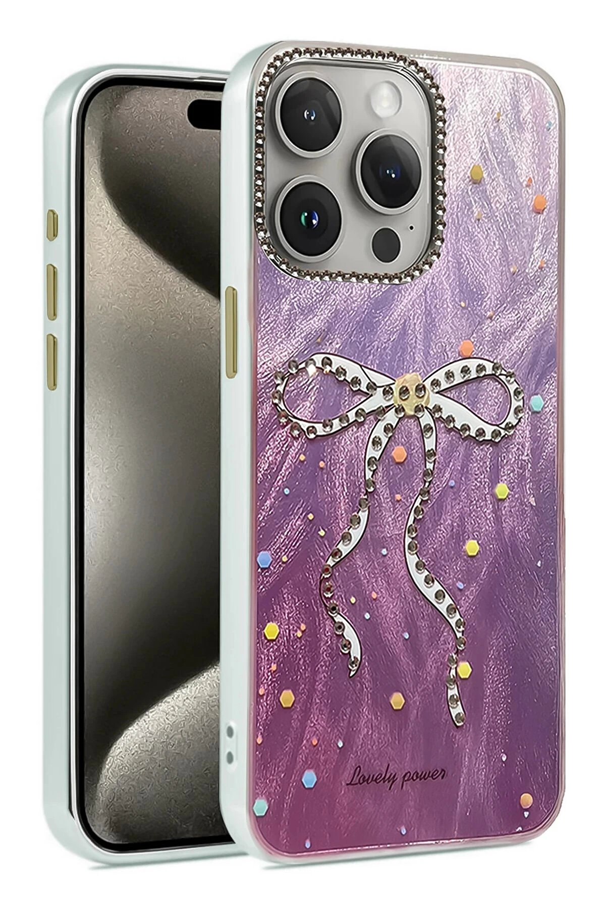 Buti̇k İphone 14 Pro Kılıf Blade Aynalı Desenli̇ Kapak - Desen 1-(5796)