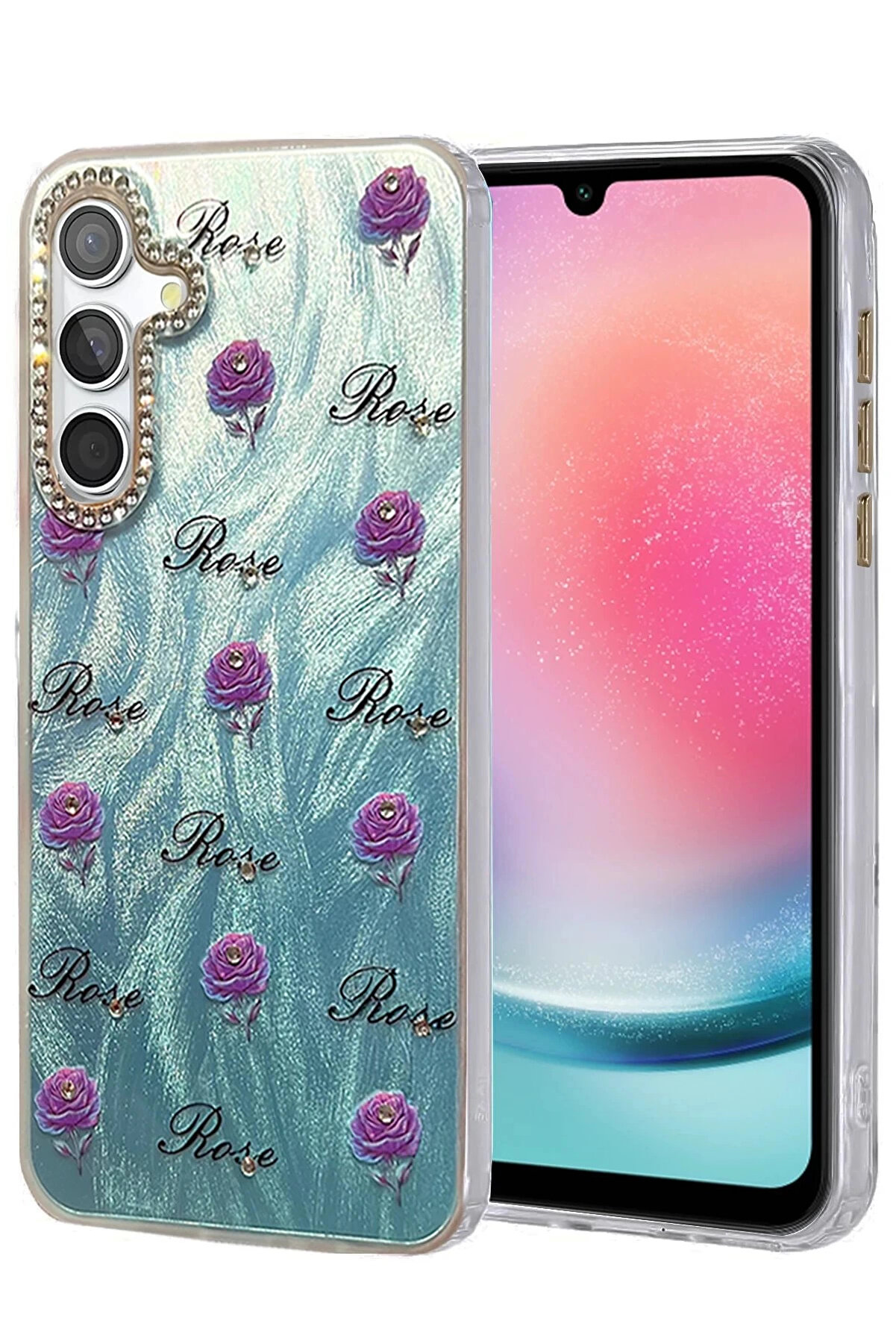 Buti̇k Samsung Galaxy A24 4G Kılıf Blade Aynalı Desenli̇ Kapak - Desen 9-(5796)