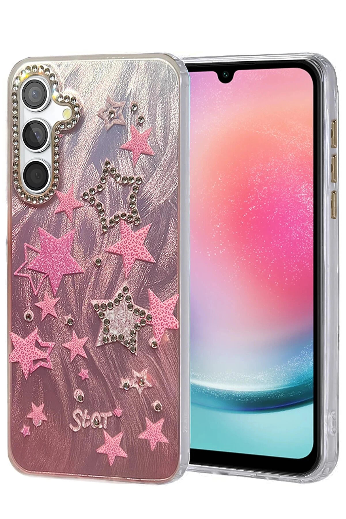 Buti̇k Samsung Galaxy A24 4G Kılıf Blade Aynalı Desenli̇ Kapak - Desen 7-(5796)