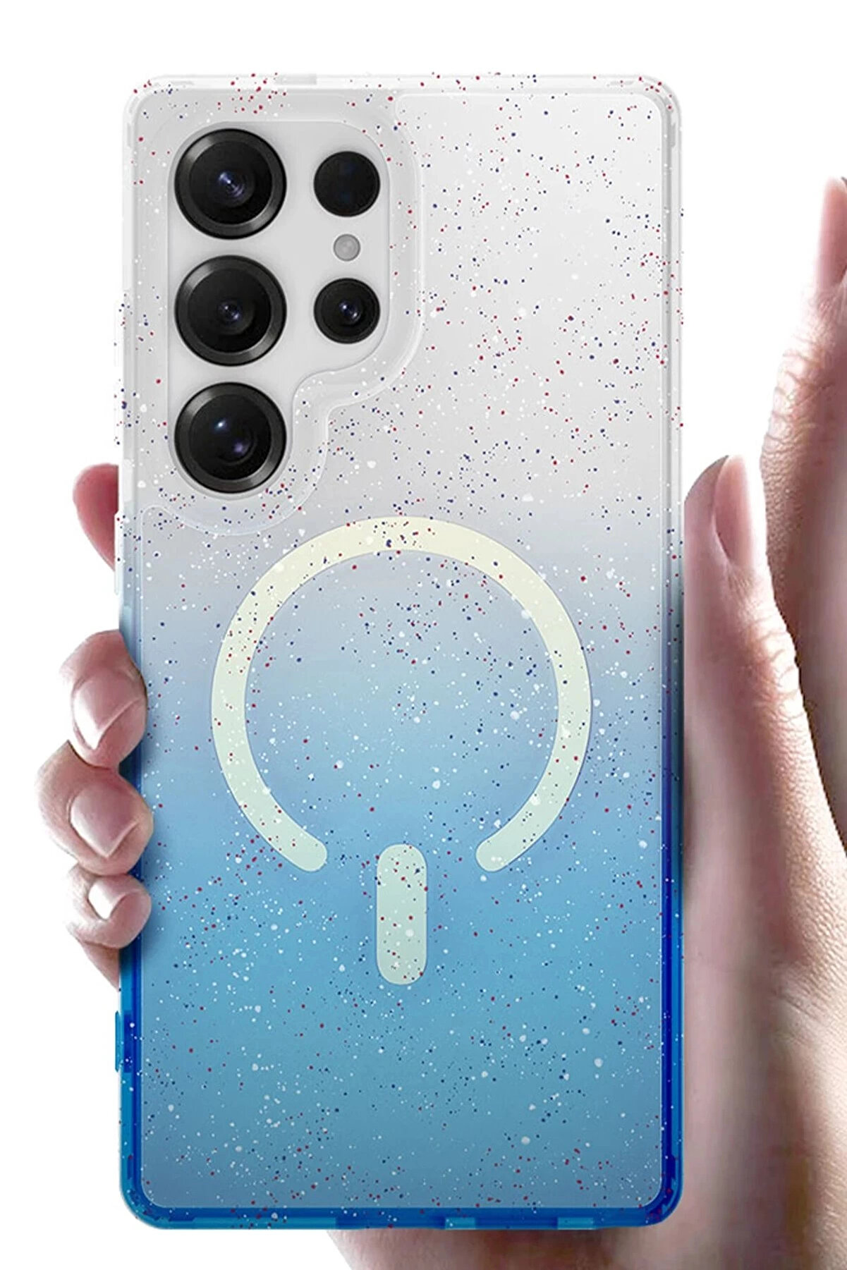 Buti̇k Samsung Galaxy S24 Ultra Pummel Shi̇ny Magsafe Kapak - Mor-(5796)