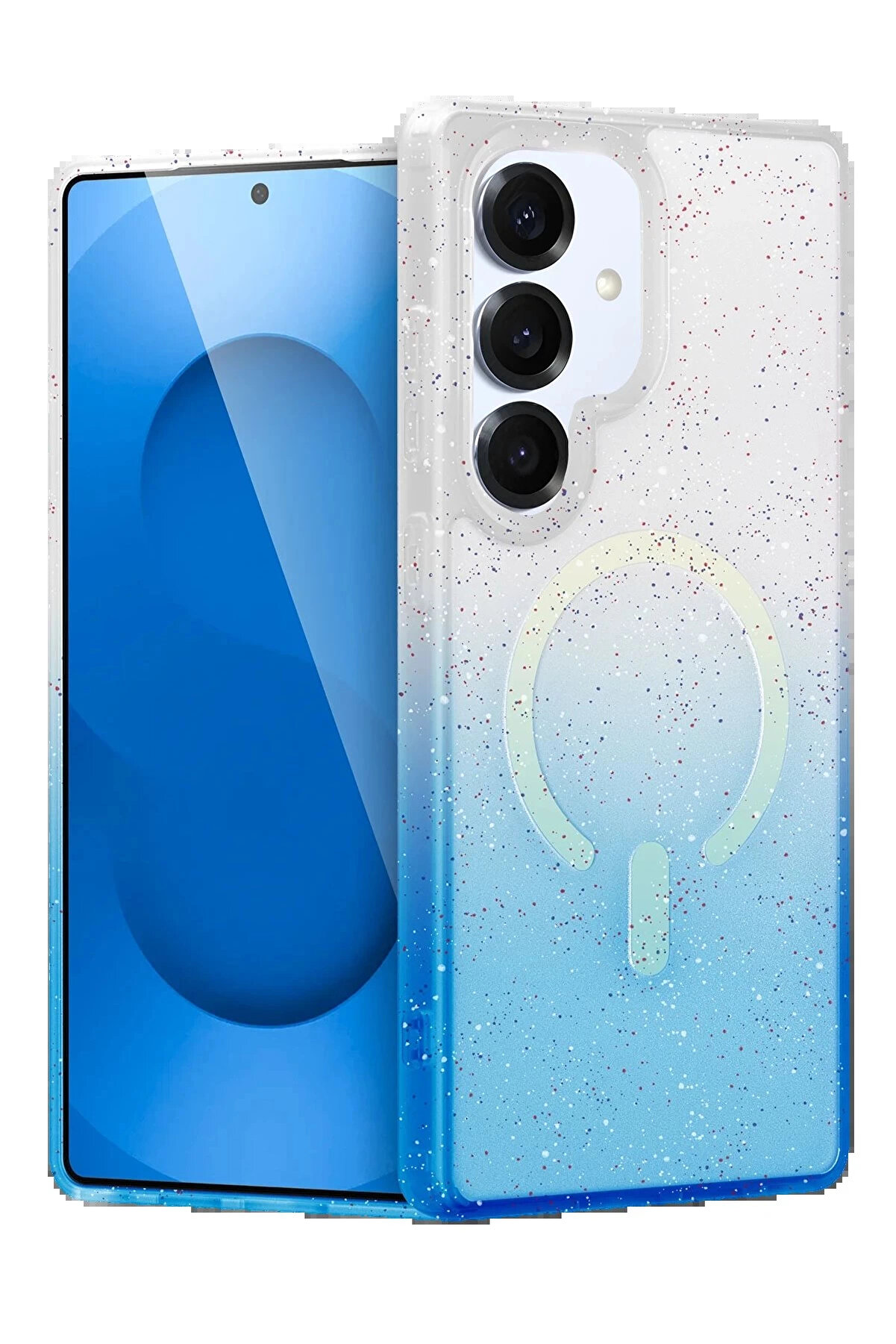 Buti̇k Samsung Galaxy S25 Plus Pummel Shi̇ny Magsafe Kapak - Mavi̇-(5796)