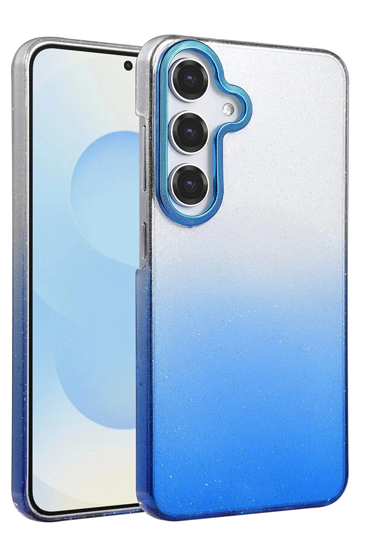 Buti̇k Samsung Galaxy A25 5G Glossy Kapak - Mavi̇-(5796)