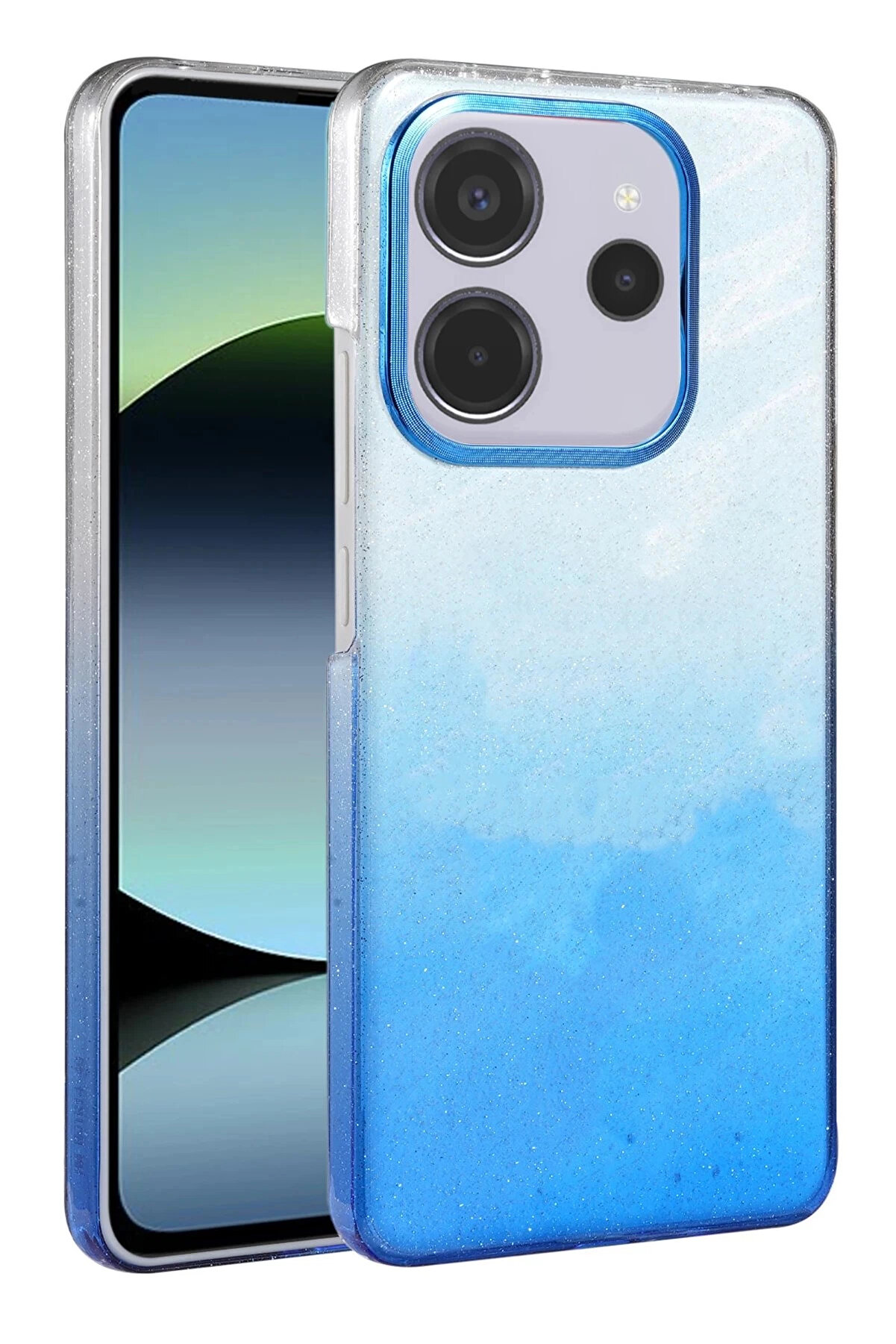 Buti̇k Xi̇aomi̇ Redmi̇ 12 Glossy Kapak - Mavi̇-(5796)