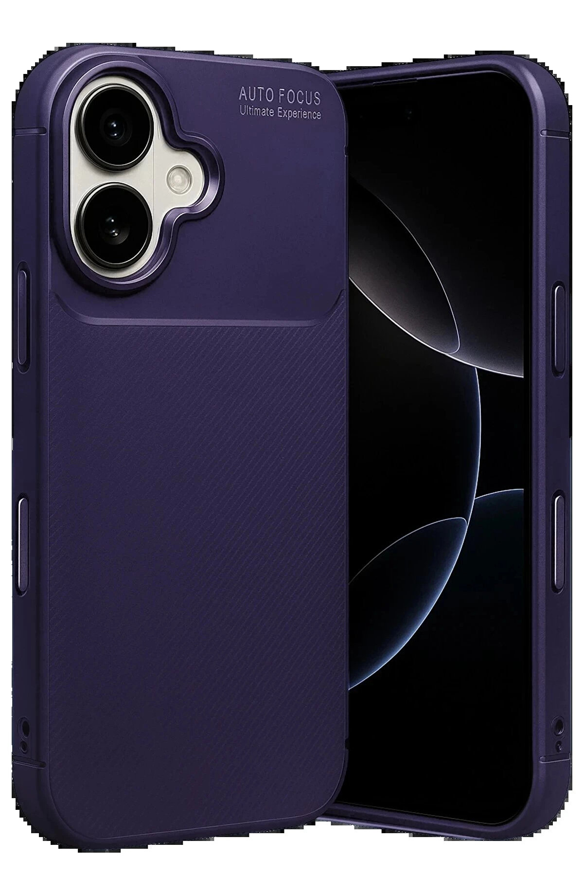 Buti̇k Apple İphone 17 Auto Focus Karbon Kapak - Laci̇vert-(5796)