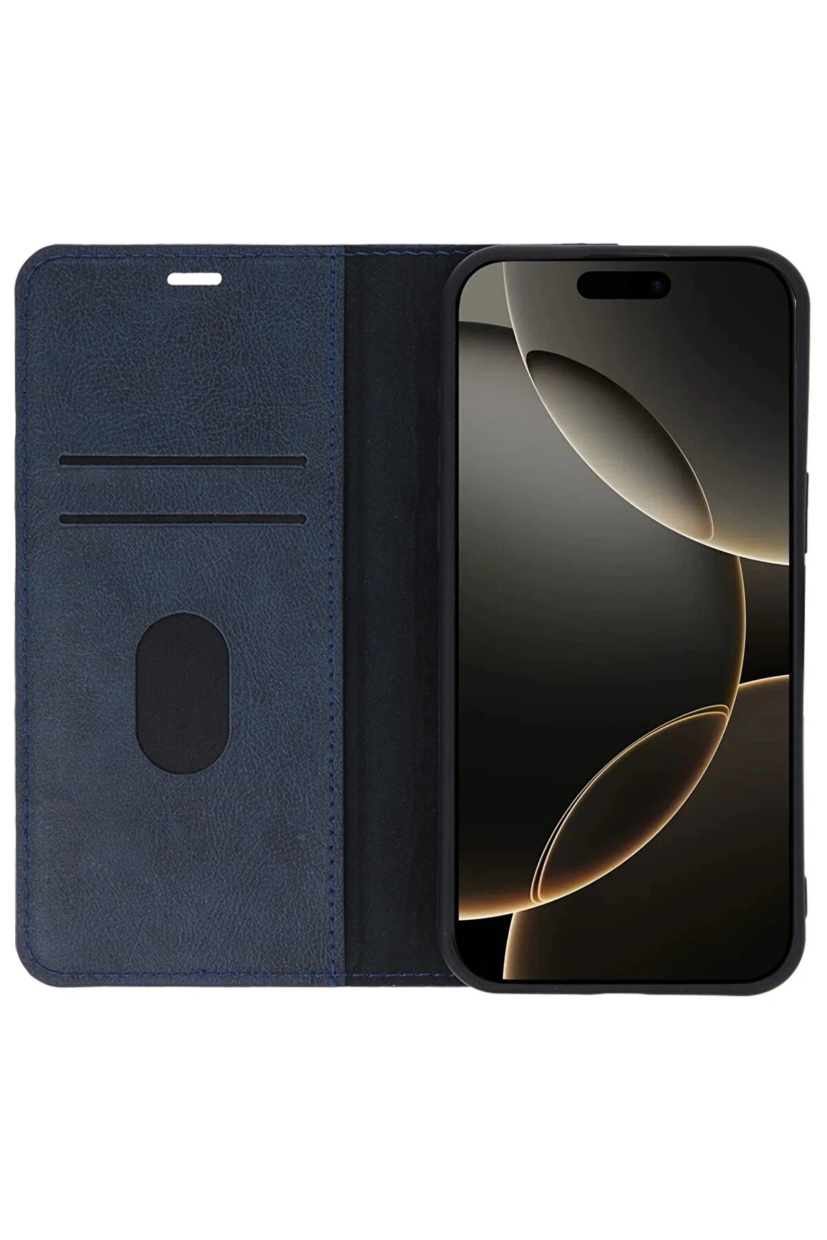 Buti̇k İphone 15 Pro Max Kılıf Trend S Plus Kapaklı Kılıf - Taba-(5796)