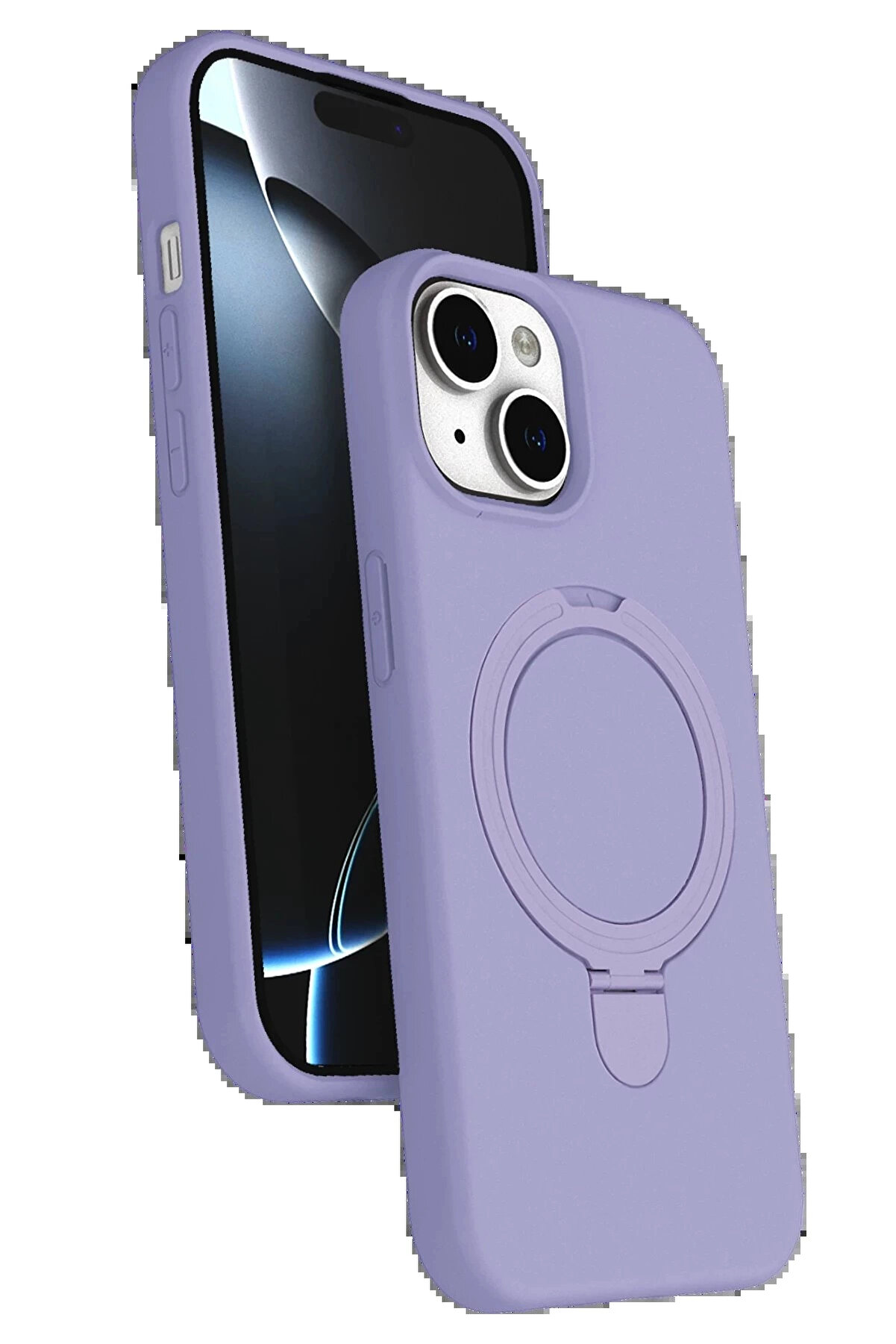 Buti̇k Apple İphone 14 Regal Magsafe Standlı Kapak - Li̇la-(5796)