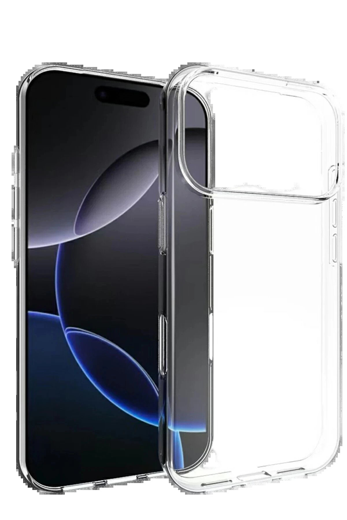 Buti̇k Apple İphone 17 Pro Max L&uuml;x Şeffaf Si̇li̇kon - Şeffaf-(5796)