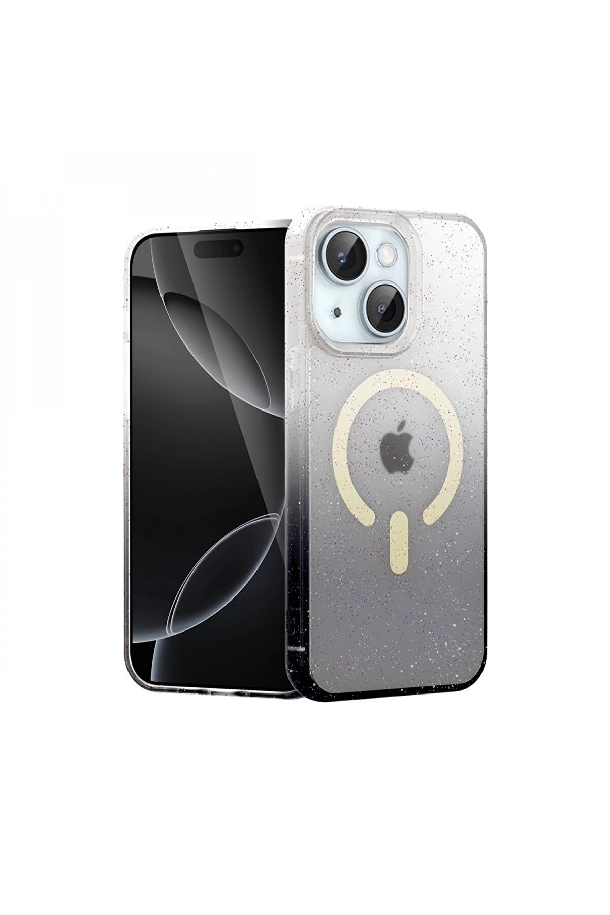 Buti̇k Apple İphone 15 Plus Pummel Shi̇ny Magsafe Kapak - Si̇yah