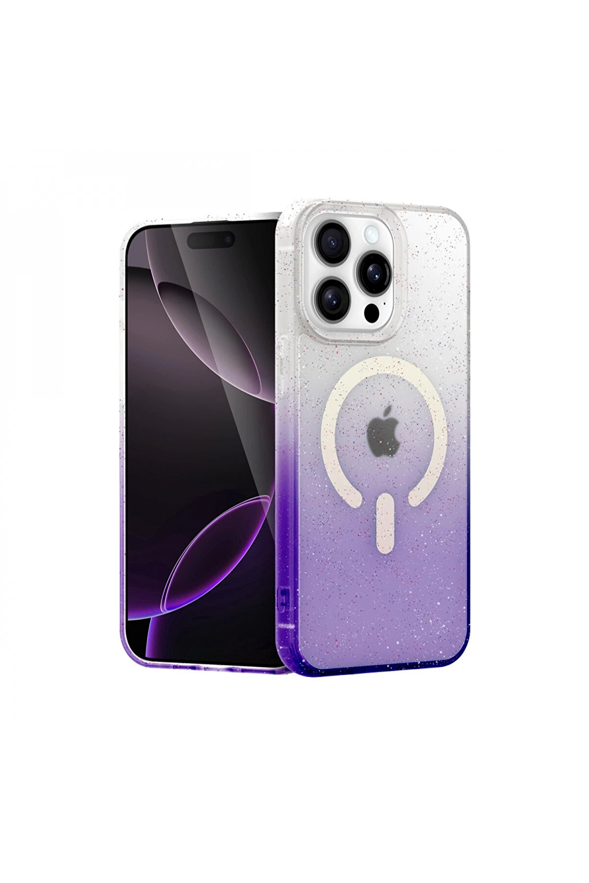 Buti̇k Apple İphone 15 Pro Max Pummel Shi̇ny Magsafe Kapak - Mor