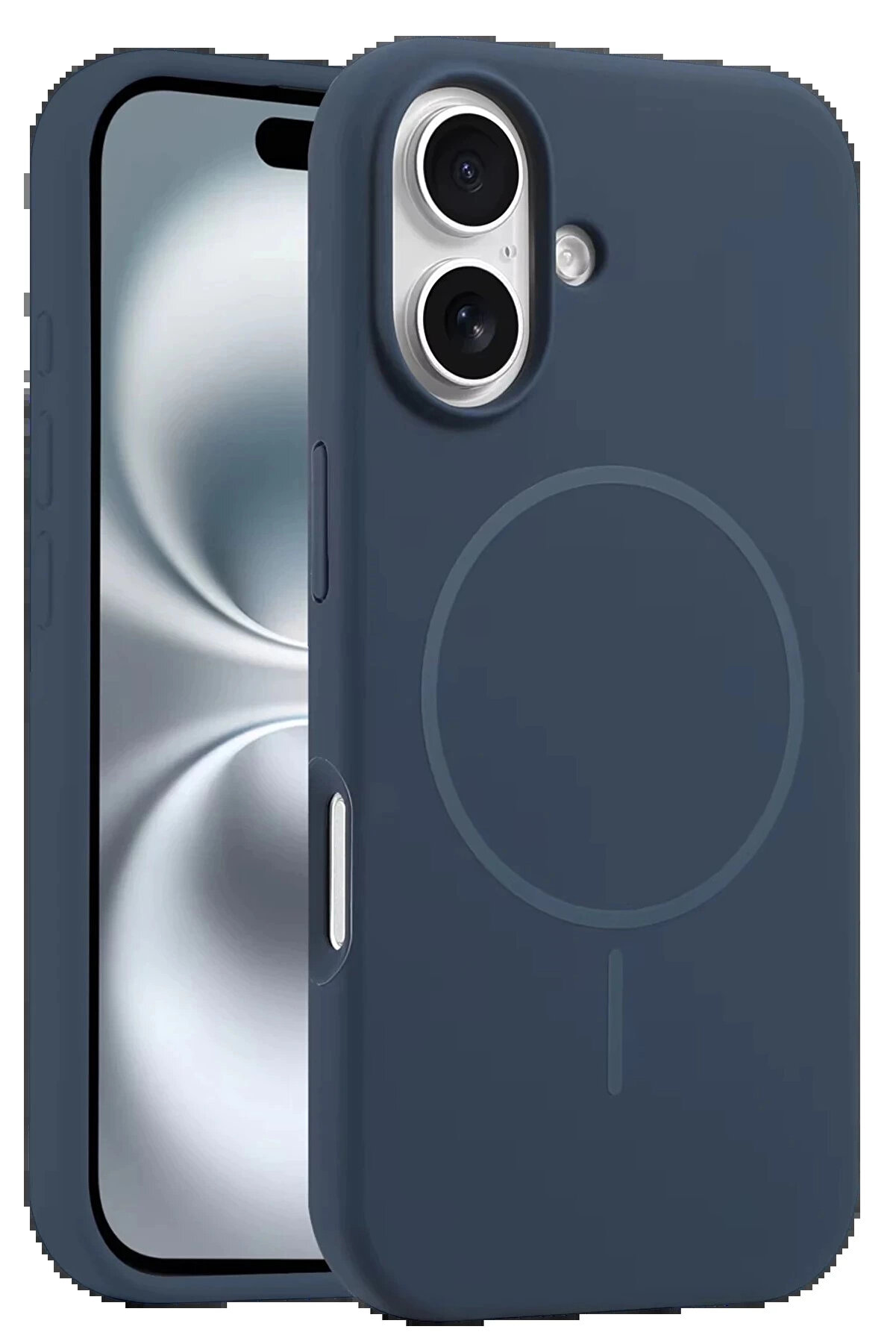 Buti̇k İphone 16 Plus Kılıf Jully Magsafe Kapak - Laci̇vert-(5796)