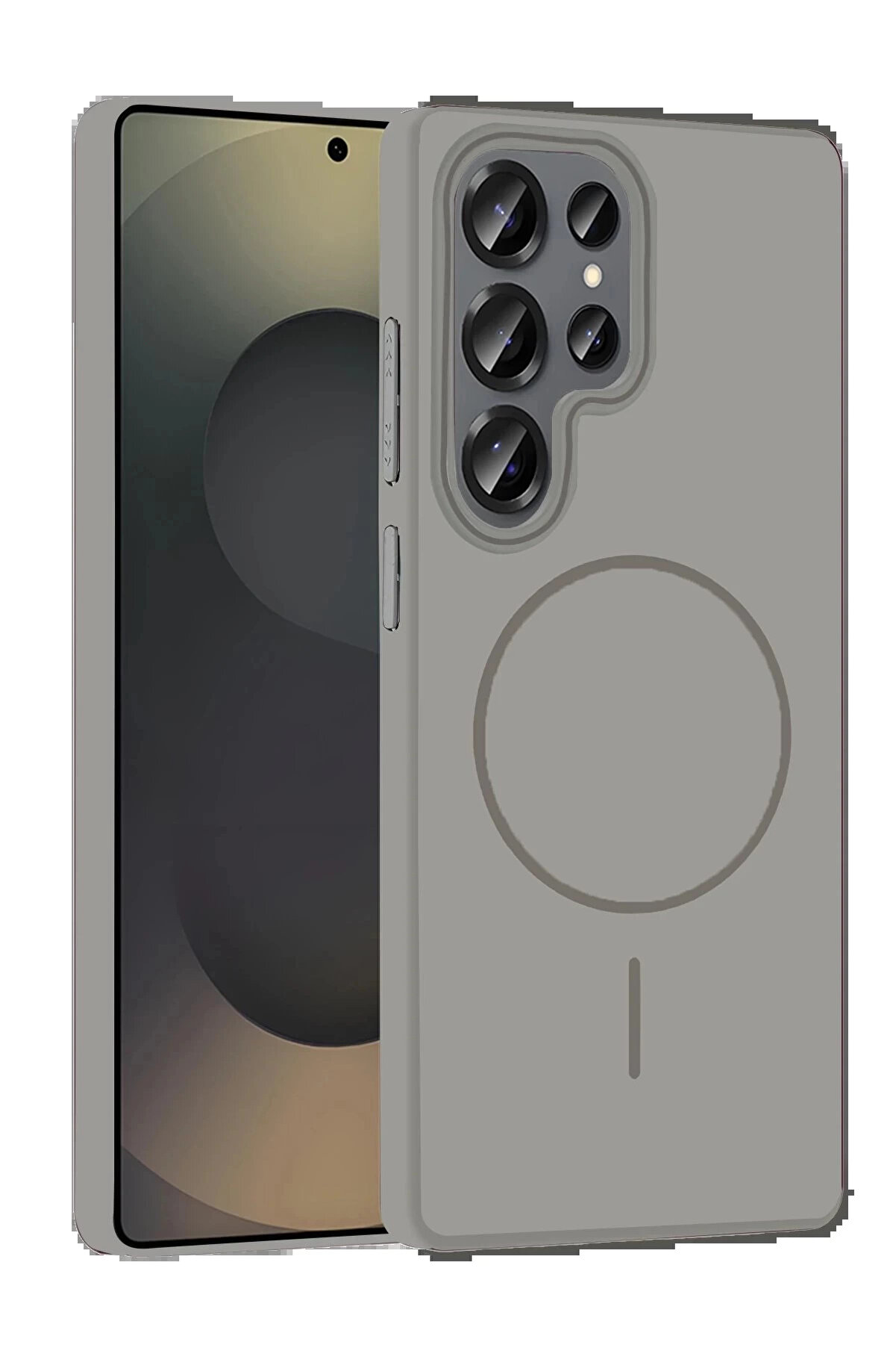 Buti̇k Samsung Galaxy S25 Ultra Broş Magsafe Kapak - Ti̇tan Gri̇-(5796)