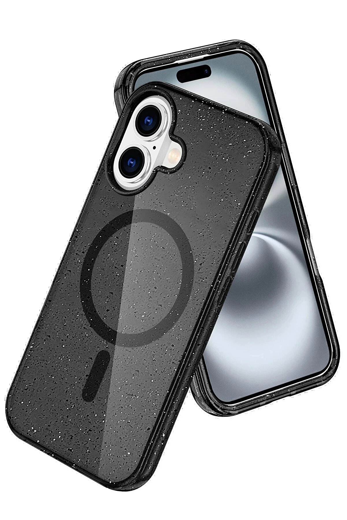 Buti̇k Apple İphone 16 Star Magsafe Kapak - Si̇yah-(5796)