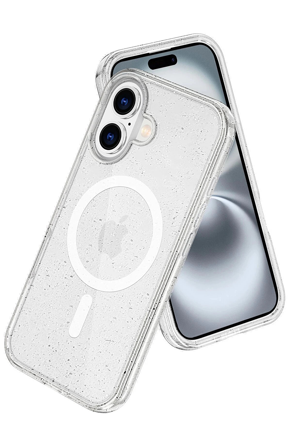 Buti̇k Apple İphone 16 Star Magsafe Kapak - Şeffaf-(5796)