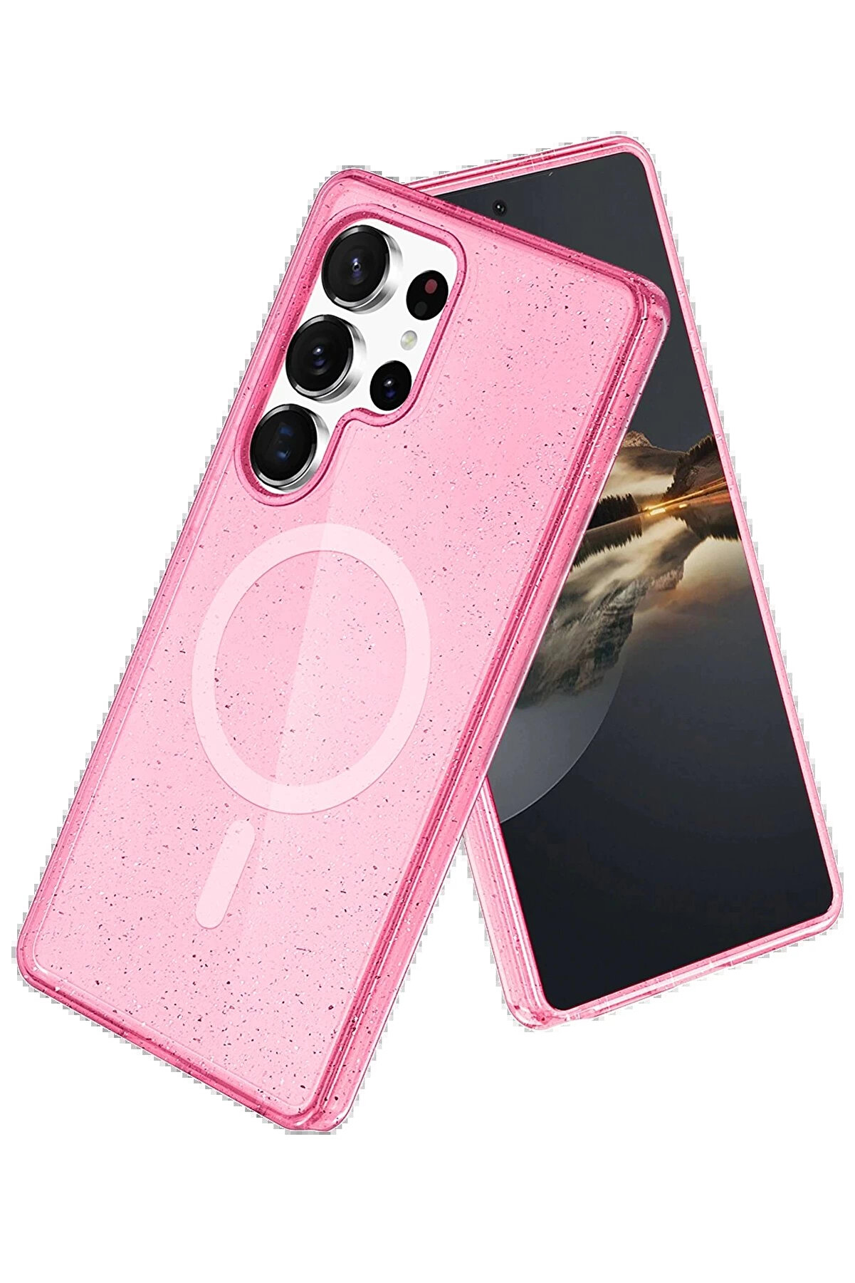 Buti̇k Samsung Galaxy S25 Ultra Star Magsafe Kapak - Pembe-(5796)