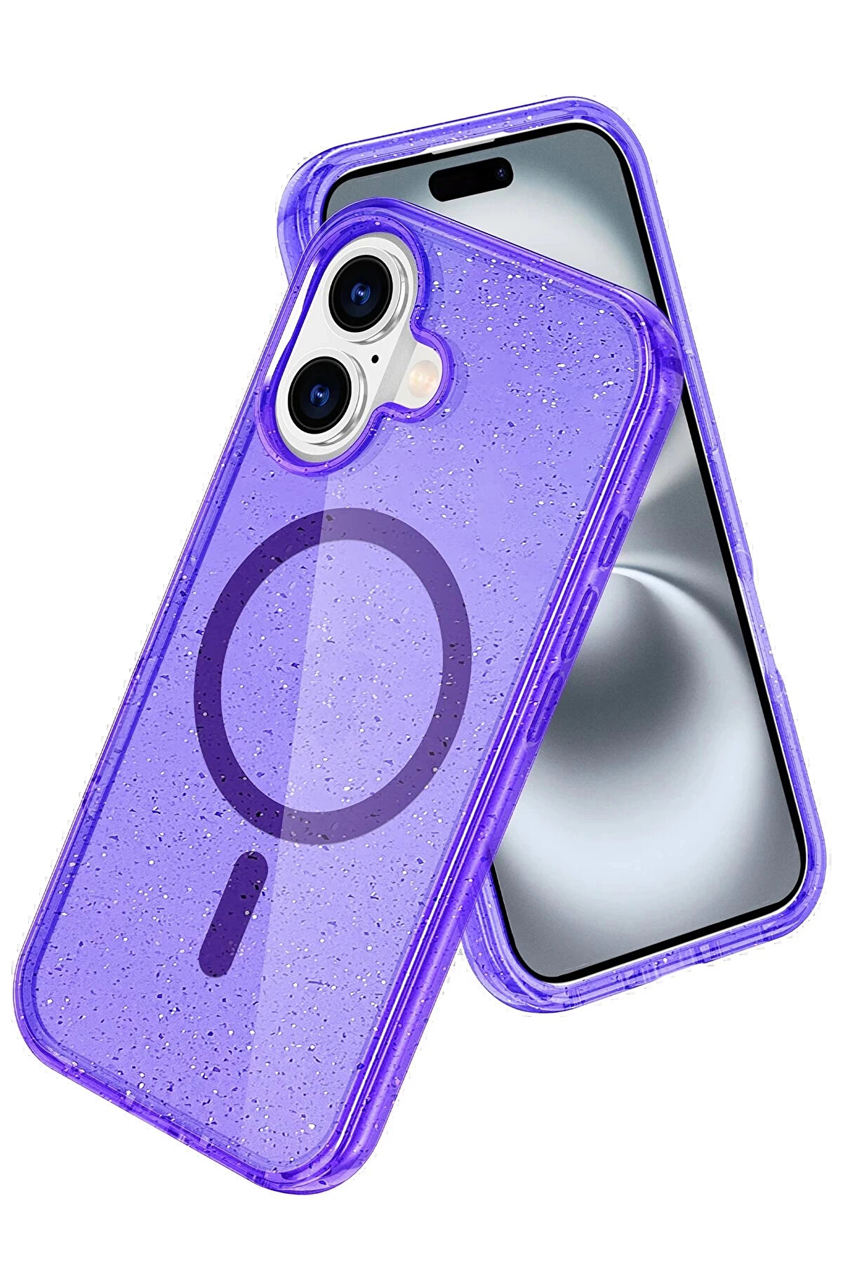 Buti̇k Apple İphone 16 Star Magsafe Kapak - Mor-(5796)