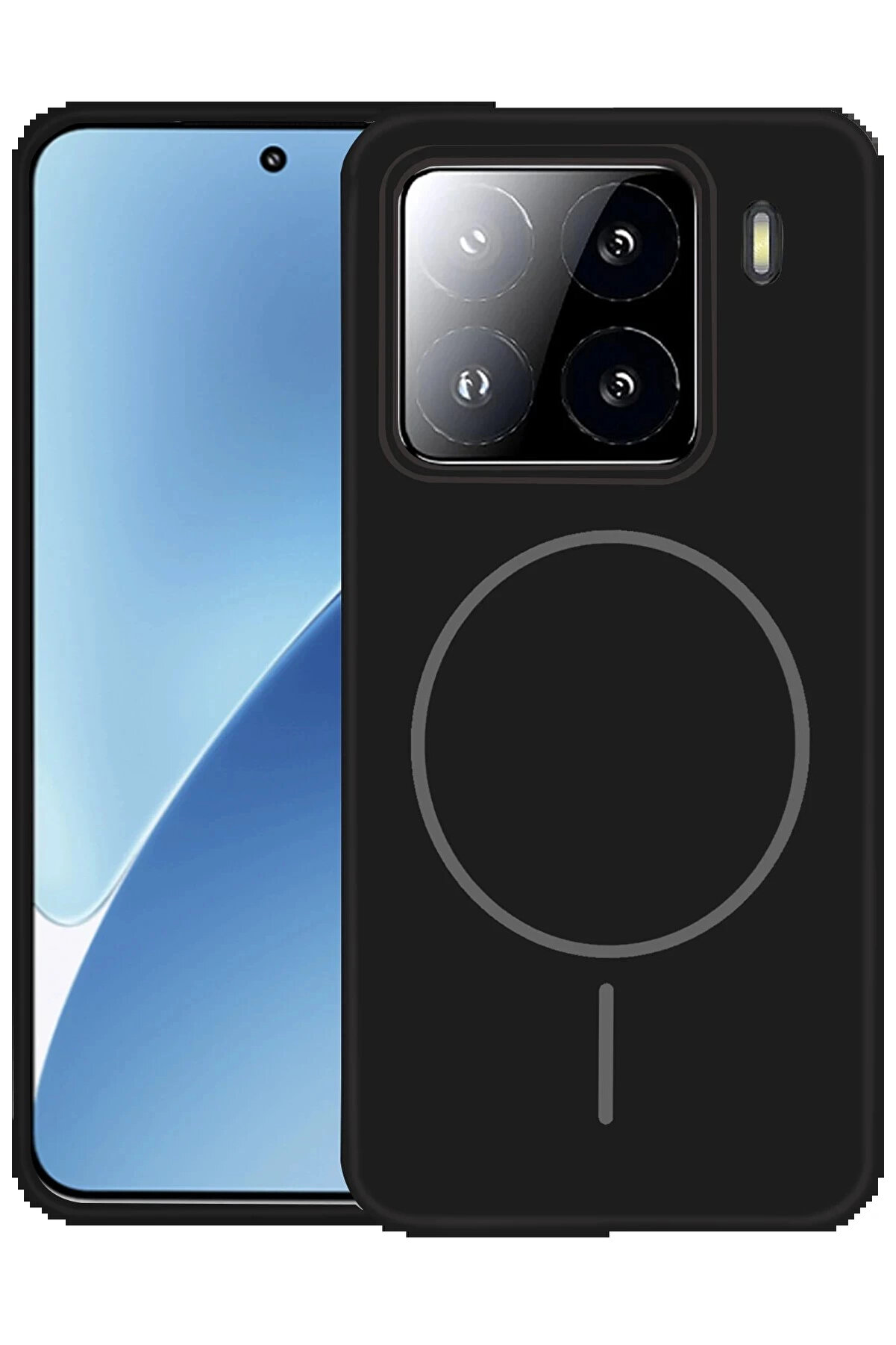 Buti̇k Xi̇aomi̇ Mi̇ 15 Pro Kılıf Jully Magsafe Kapak - Si̇yah-(5796)