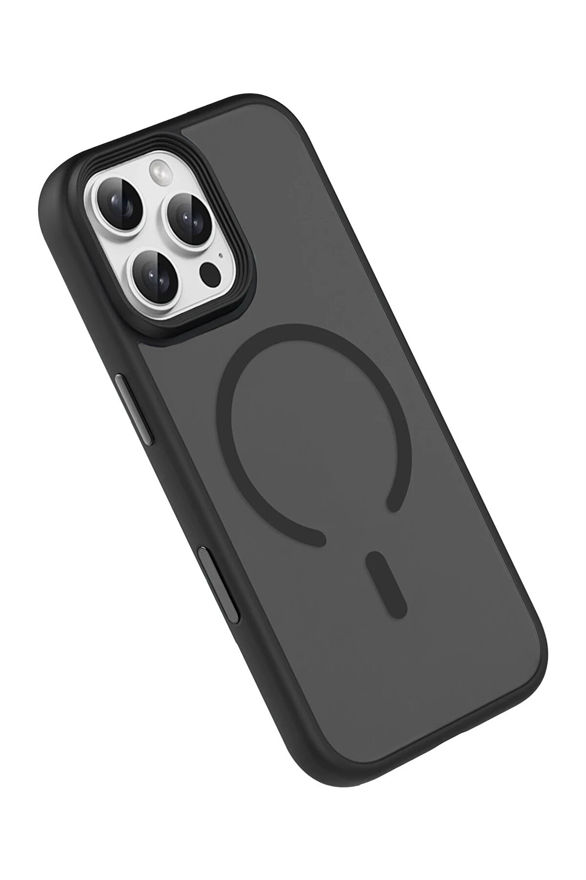 Buti̇k Apple İphone 16 Pro Max Megane Magsafe Kapak - Si̇yah-(5796)