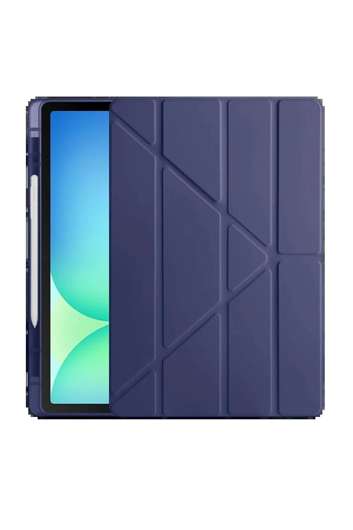 Buti̇k İpad Pro 11 (2024) Kılıf Kalemli̇kli̇ Hugo Tablet Kılıfı - Laci̇vert-(5796)