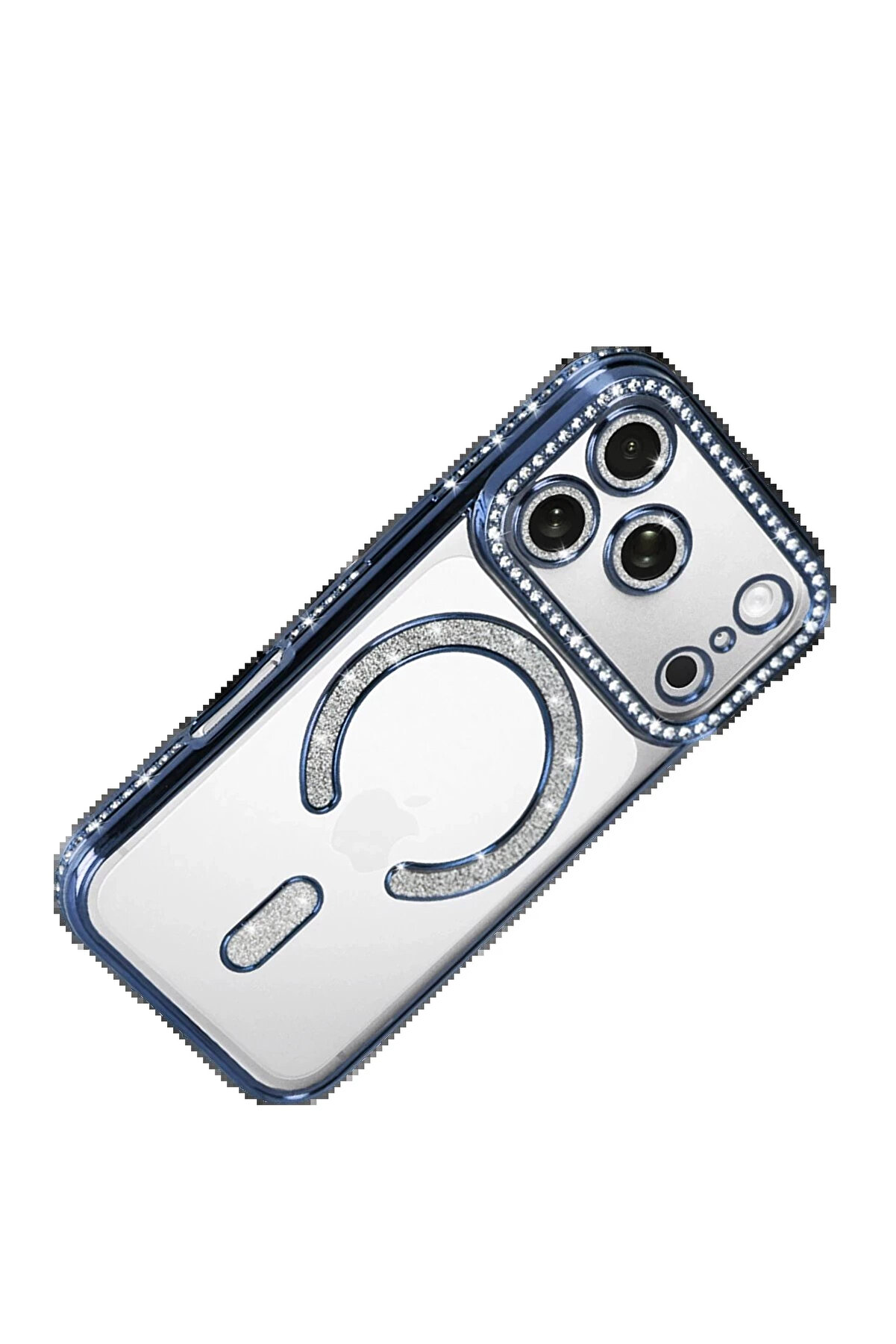 Buti̇k Apple İphone 17 Pro Joke Si̇mli̇ Magneti̇csafe Kılıf - Mavi̇-(5796)