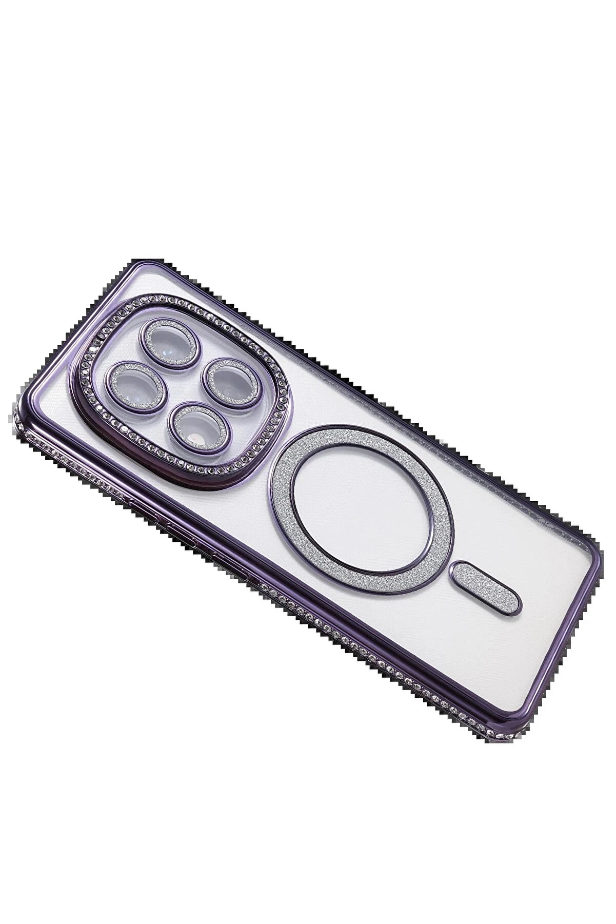 Buti̇k Xi̇aomi̇ Redmi̇ Note 14 Pro 5G Joke Si̇mli̇ Magneti̇csafe Kılıf - Deri̇n Mor-(5796)