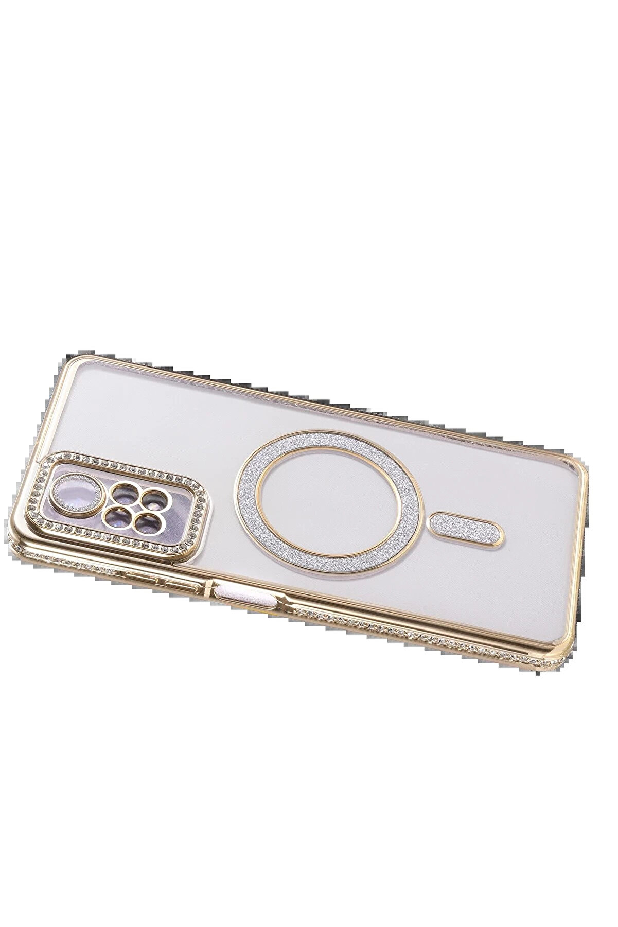 Buti̇k Xi̇aomi̇ Redmi̇ Note 12 Pro 4G Joke Si̇mli̇ Magneti̇csafe Kılıf - Gold-(5796)