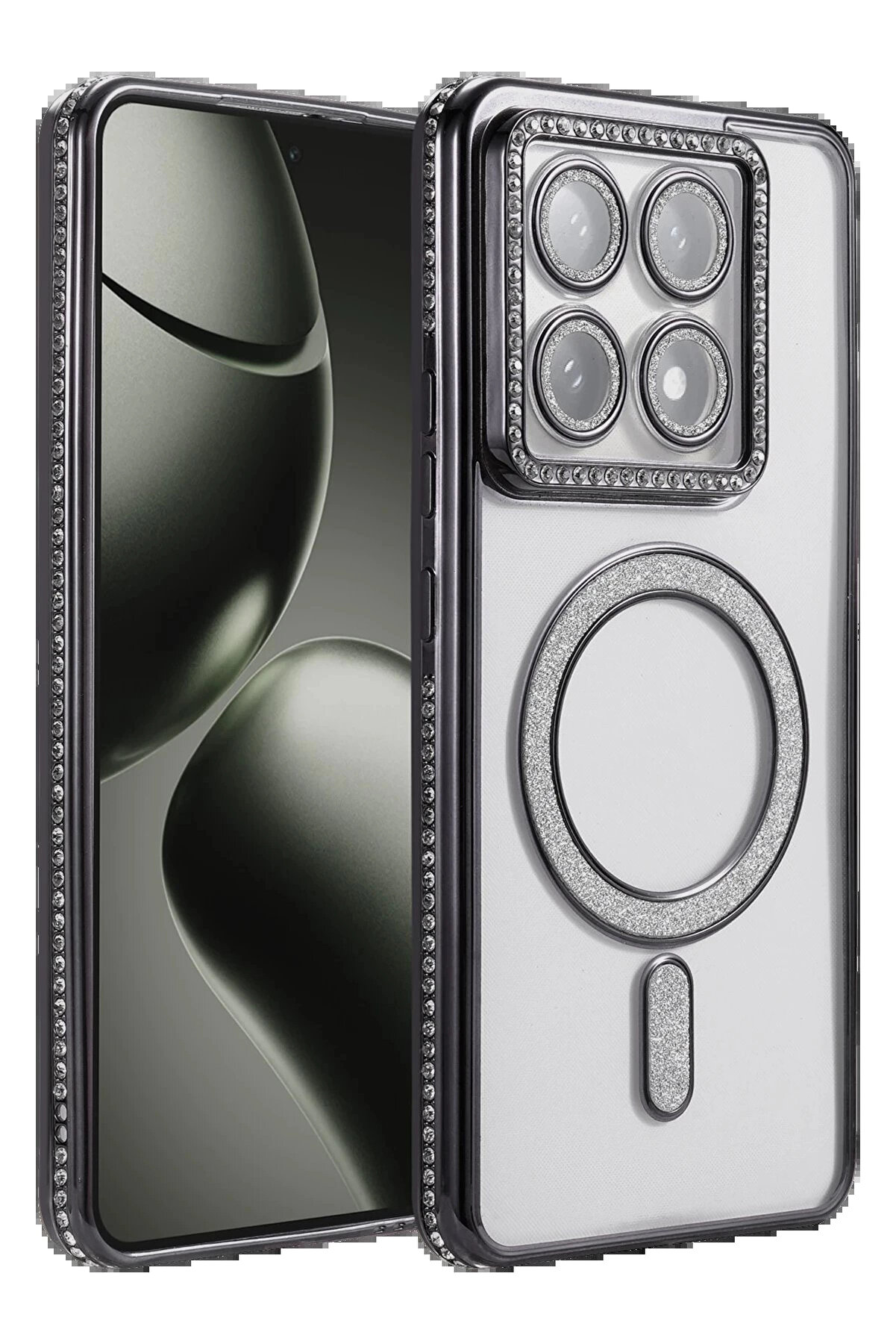 Buti̇k Xi̇aomi̇ Mi̇ 14T Pro Joke Si̇mli̇ Magneti̇csafe Kılıf - Si̇yah-(5796)