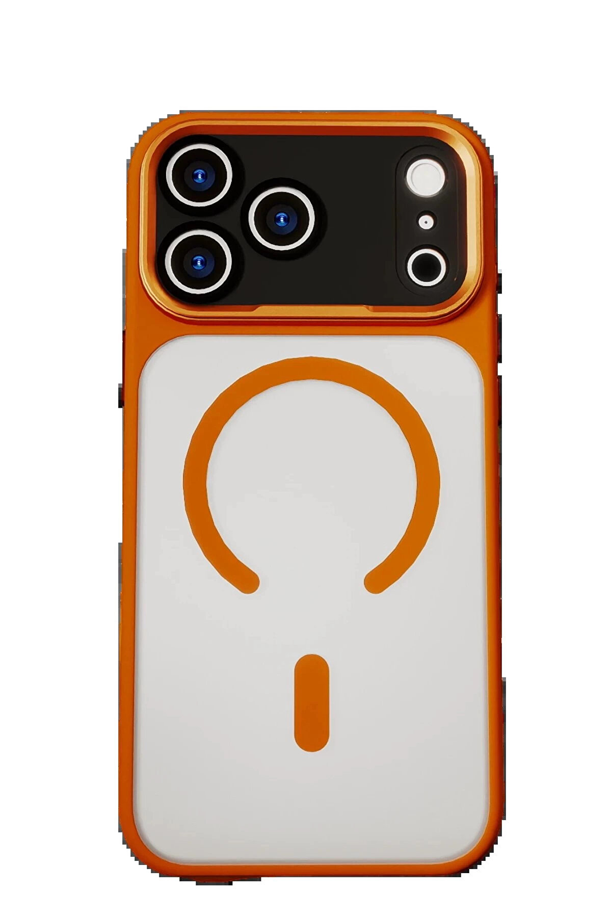 Buti̇k Apple İphone 17 Pro Max Hazar Magsafe Kapak - Turuncu-(5796)