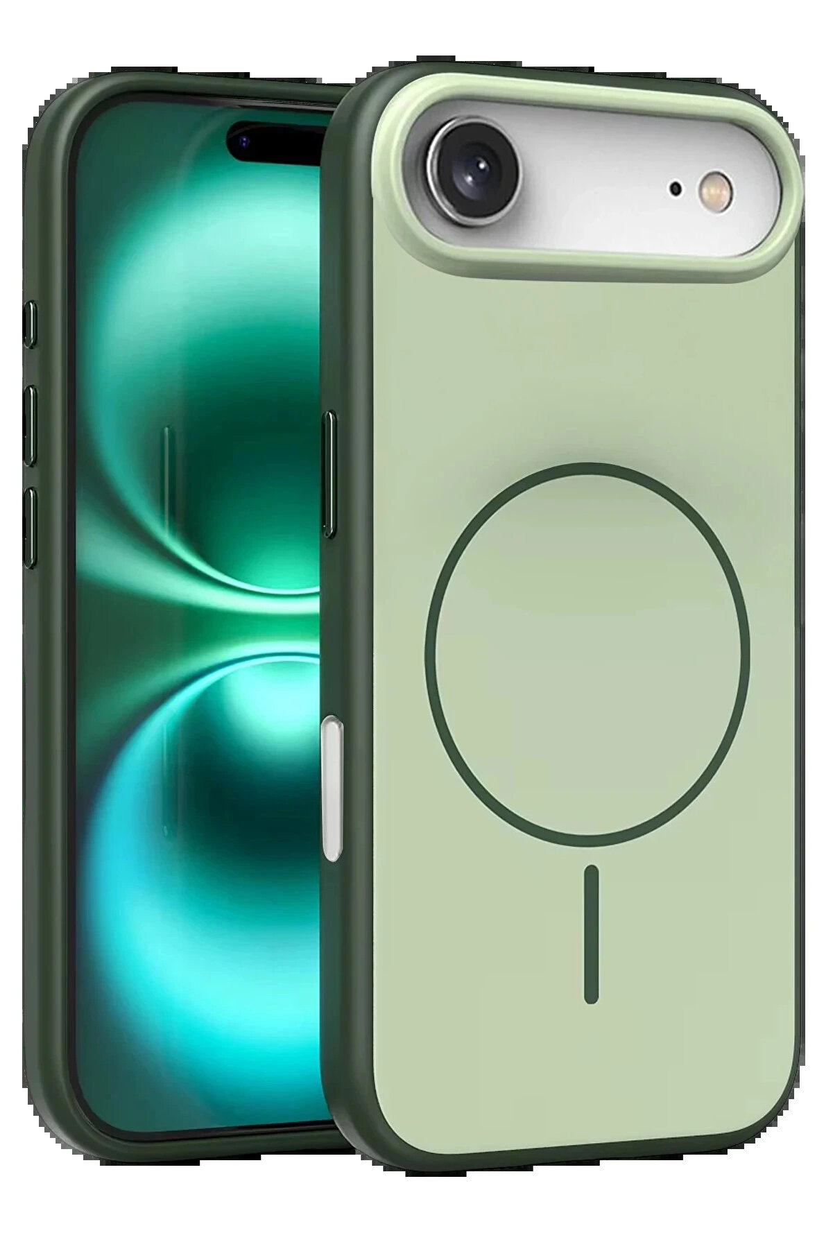 Buti̇k Apple İphone 17 Ai̇r Neva Magsafe Kapak - Koyu Yeşi̇l-(5796)