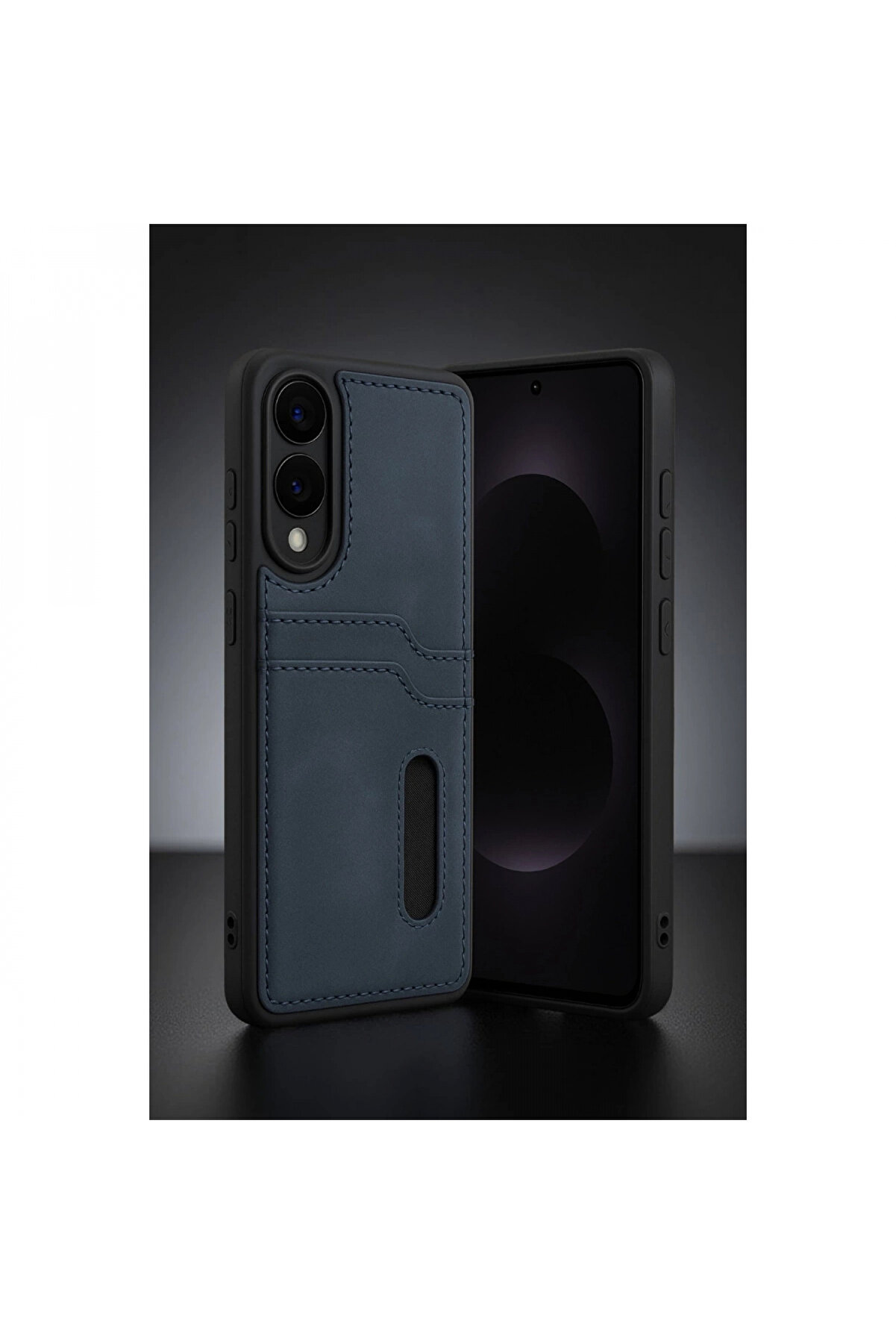 Buti̇k Samsung Galaxy S25 Edge Sara Kartvi̇zi̇tli̇ Deri̇ Kılıf - Taba