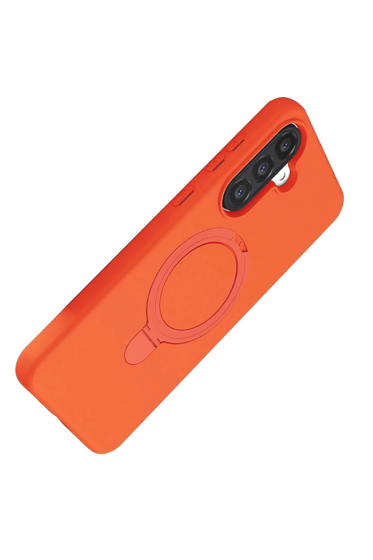 Buti̇k Samsung Galaxy A17 5G Regal Magsafe Standlı Kapak - Turuncu-(5796)