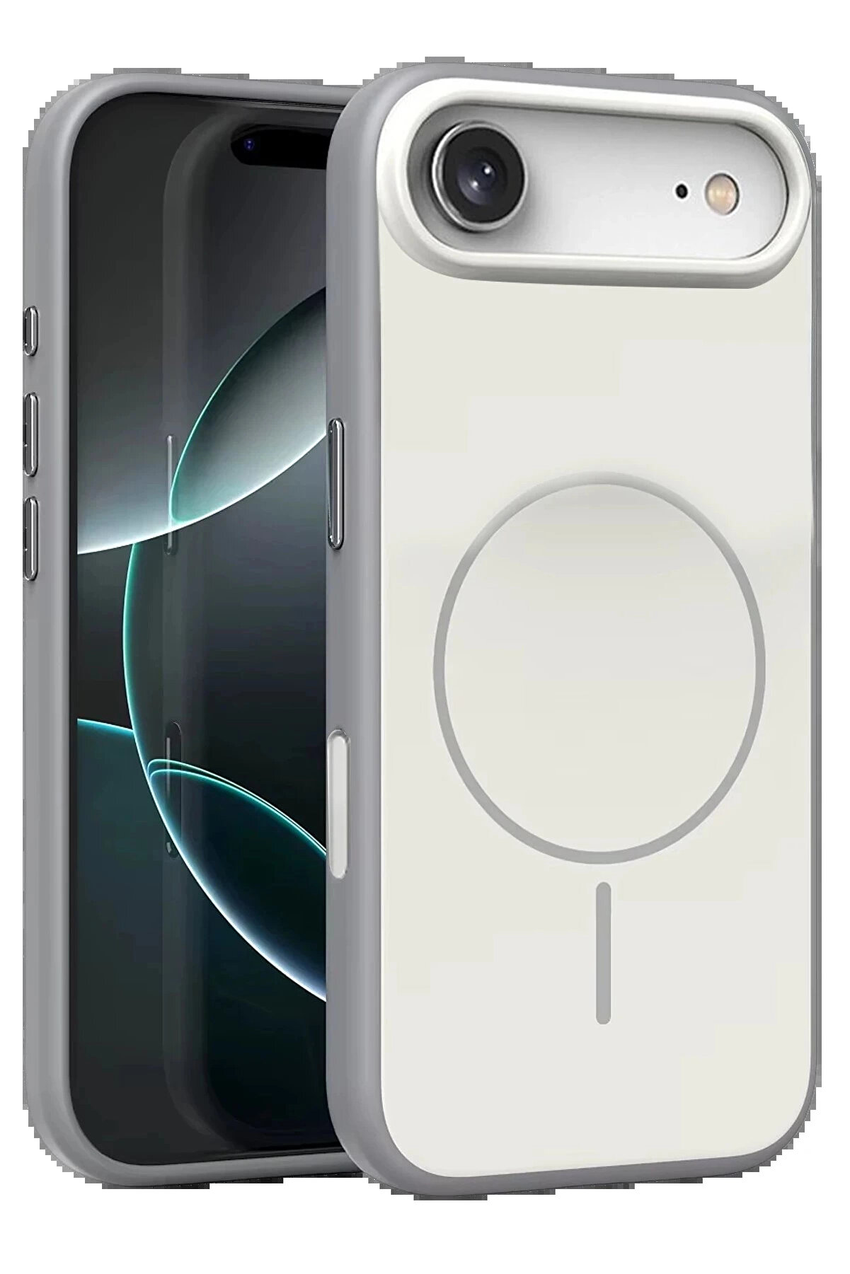 Buti̇k Apple İphone 17 Ai̇r Neva Magsafe Kapak - Gri̇-(5796)