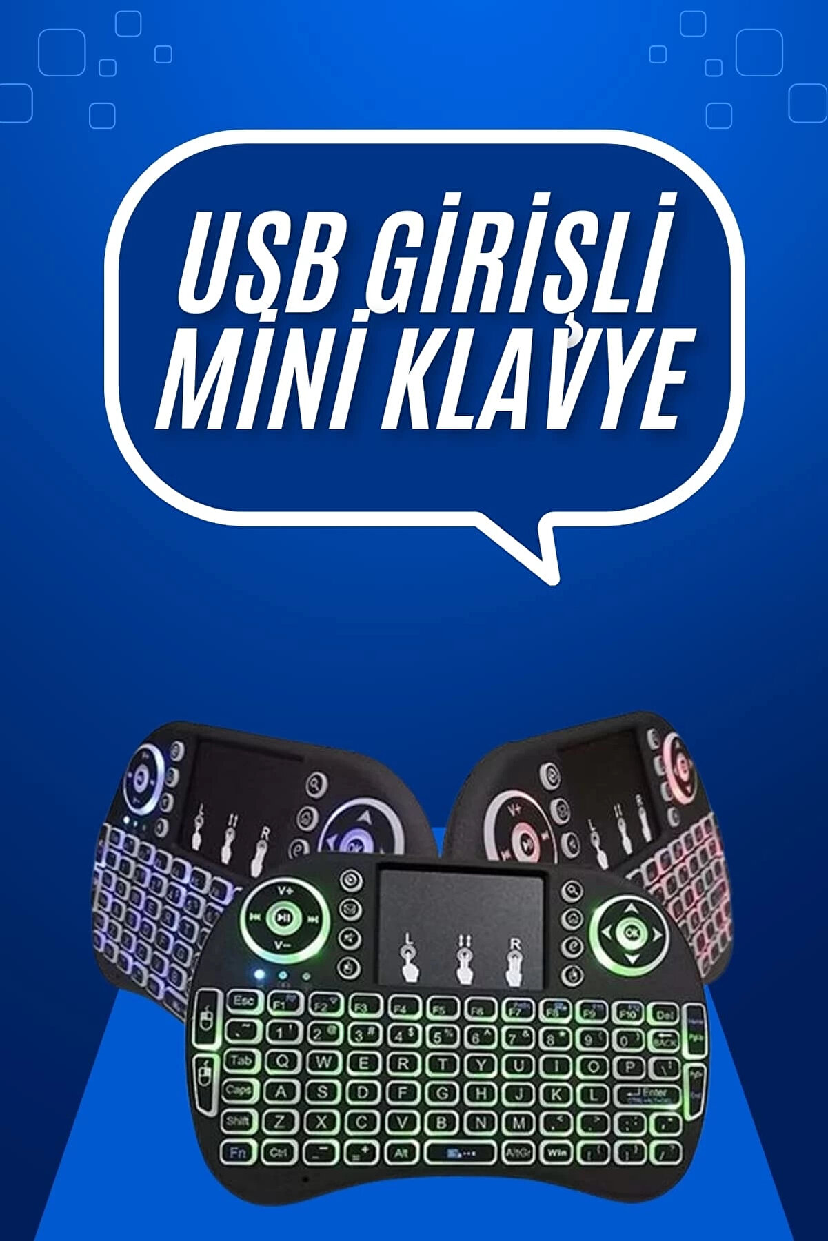 Buti̇k Mi̇ni̇ Klavye Gami̇ng Pc Playstati̇on Ledli̇ Mouse Rgb Mouse Bluetooth Usb