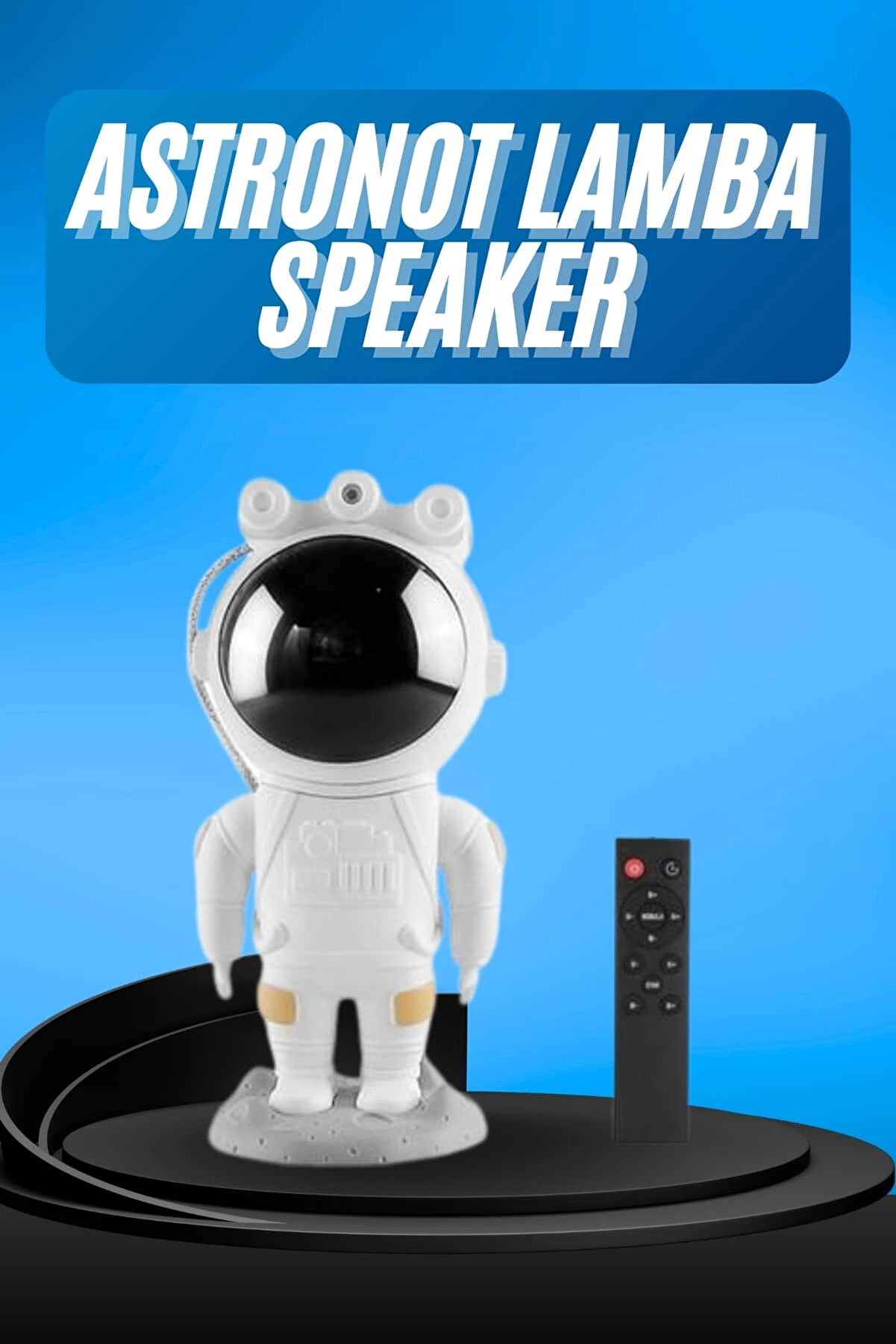 Teknomavm Gece Lambası Astronot Bluetooth Hoparl&ouml;rl&uuml; Galaksi̇ Işık Projekt&ouml;r&uuml;