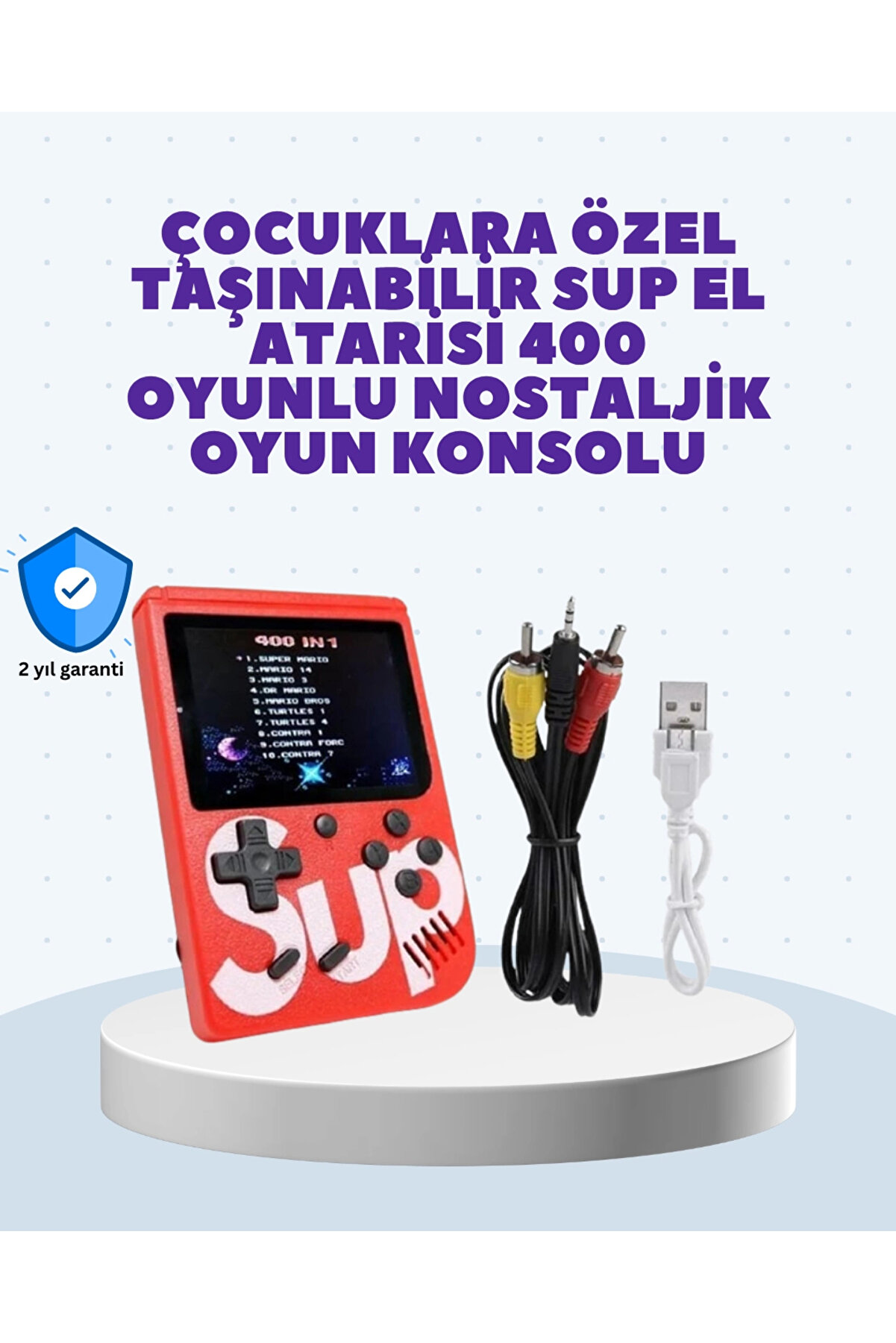 Selfbuysell Şarjlı Taşınabi̇li̇r El Oyun Konsolu 400 Oyun