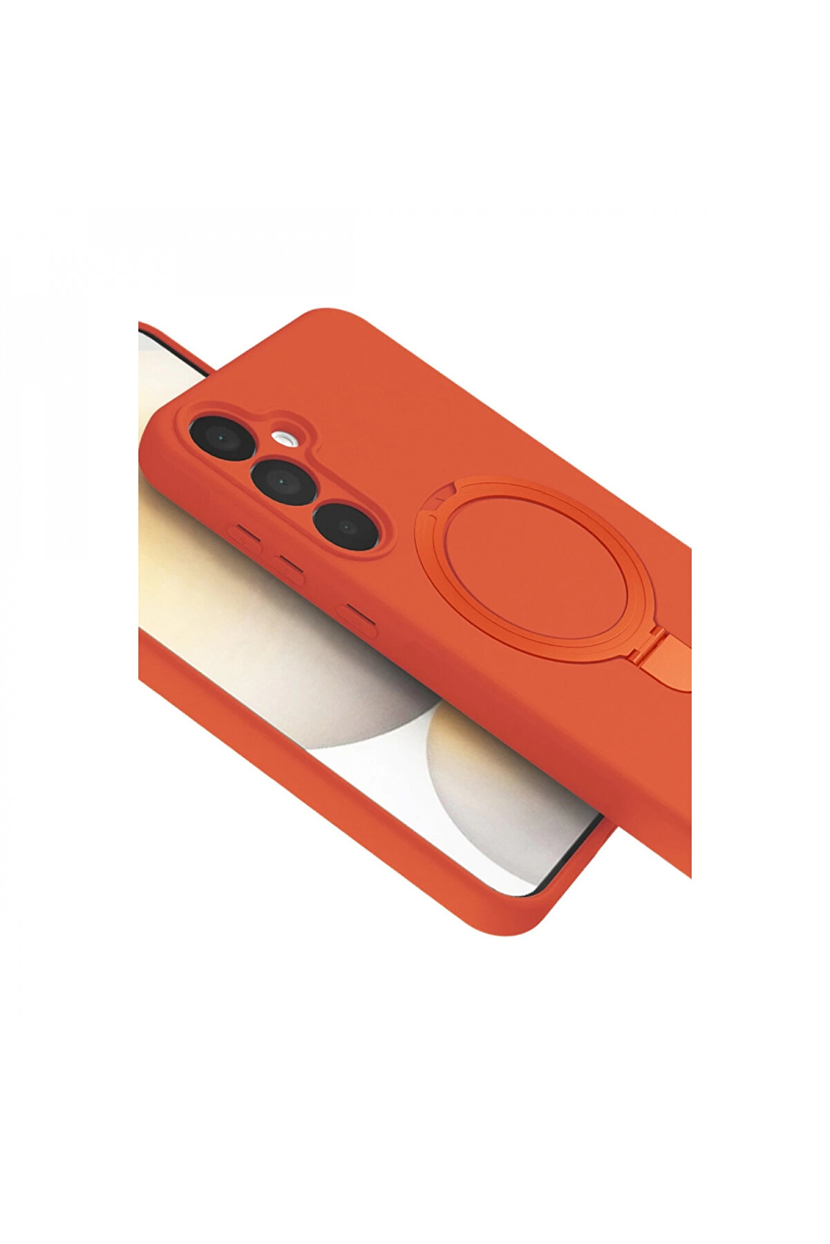 Buti̇k Samsung Galaxy A15 4G Regal Magsafe Standlı Kapak - Turuncu