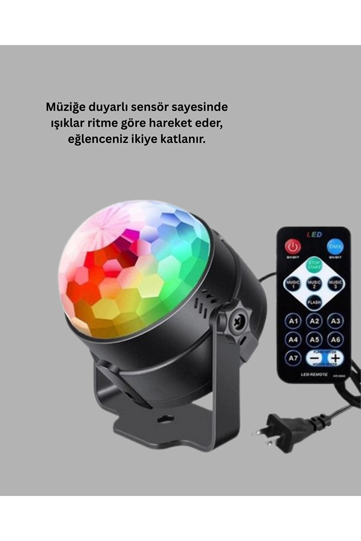 Buti̇k Uzaktan Kumandalı Rgb Di̇sko Projekt&ouml;r Işığı