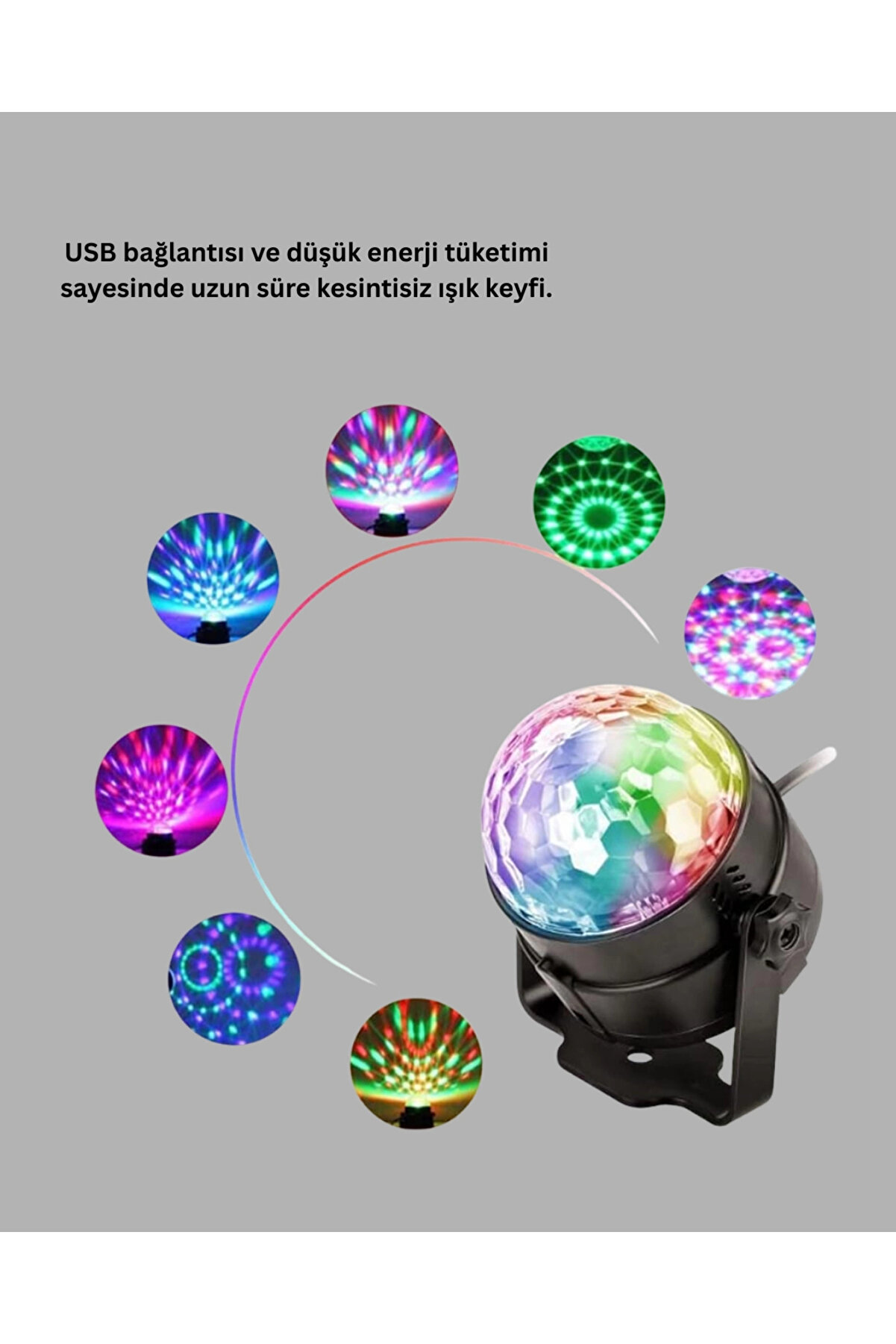 Buti̇k Uzaktan Kumandalı Rgb Di̇sko Projekt&ouml;r Işığı