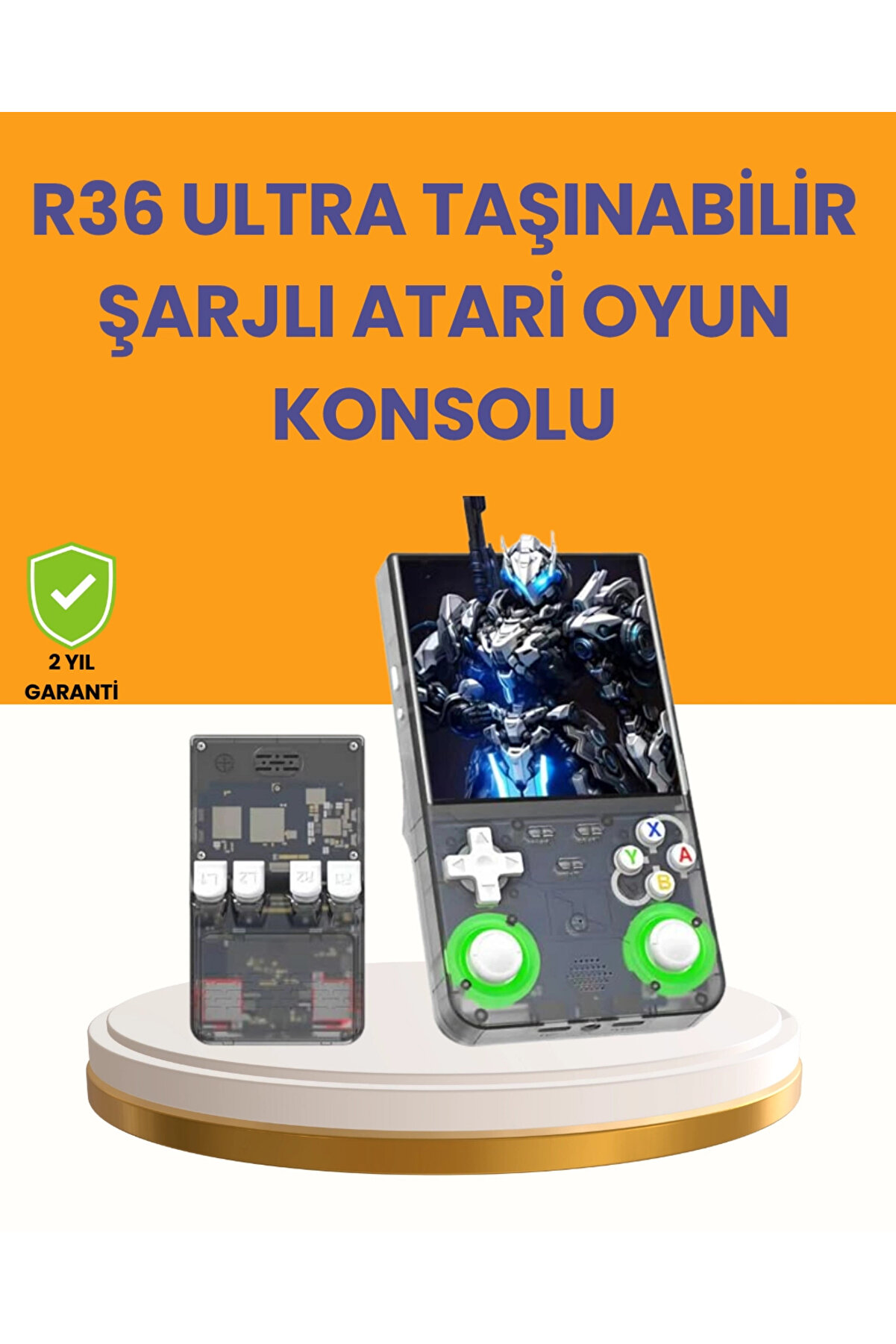 Go İthalat R36 Ultra 64Gb Retro Oyun Konsolu 10.000 Oyunlu Taşınabi̇li̇r El Konsolu
