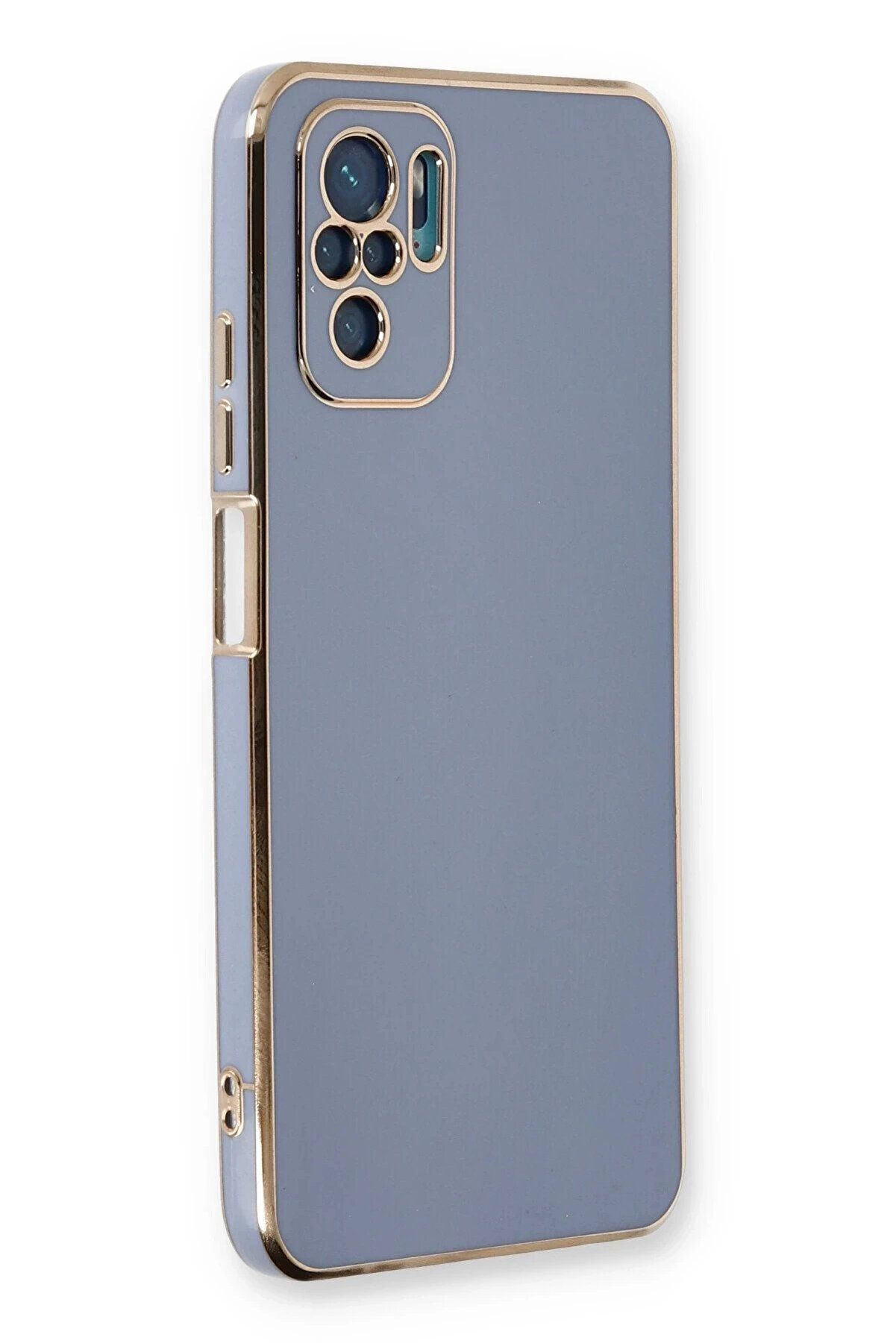 Buti̇k Xi̇aomi̇ Redmi̇ Note 10 Kılıf Volet Si̇li̇kon - Mavi̇-(5796)