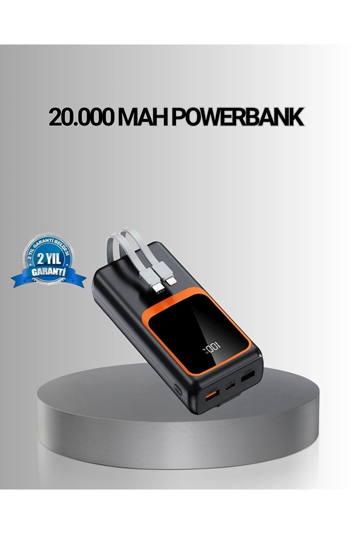 Zero Land Powerbank 20000 Mah Y&uuml;ksek Kapasi̇teli̇ Ve 22.5W Hızlı Şarj Destekli̇