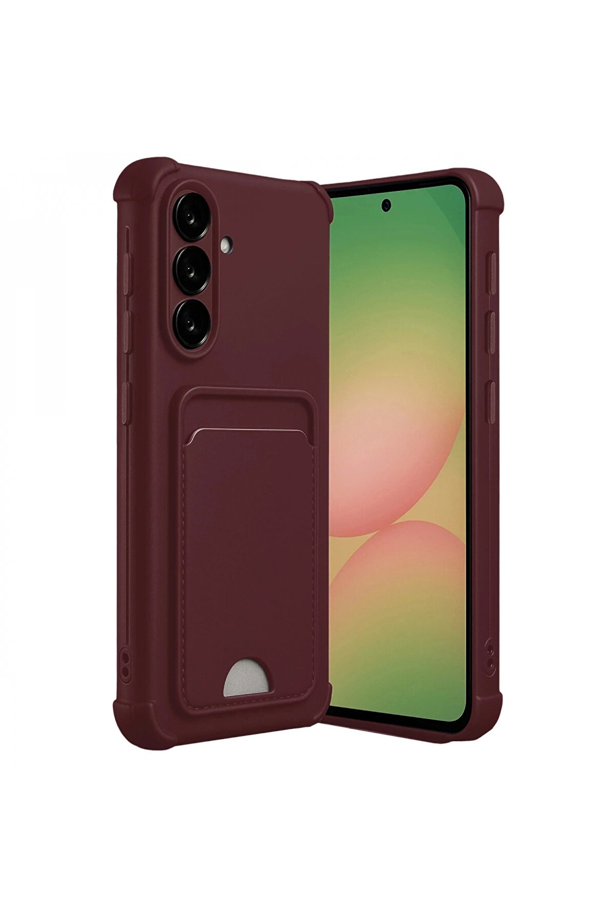 Buti̇k Samsung Galaxy A17 5G Kelvi̇n Kartvi̇zi̇tli̇ Si̇li̇kon - Bordo