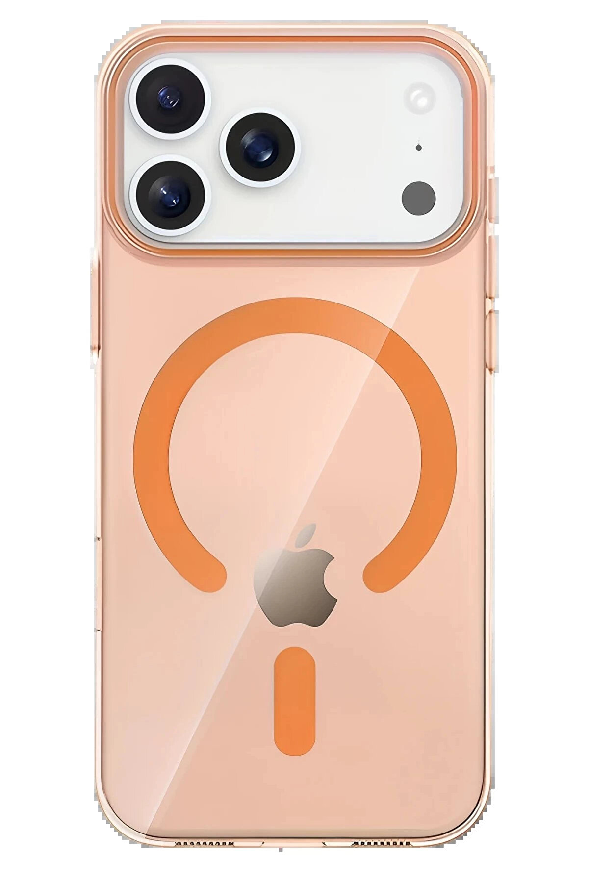 Buti̇k Apple İphone 17 Pro Pc Blank Magsafe Kapak - Turuncu-(5796)