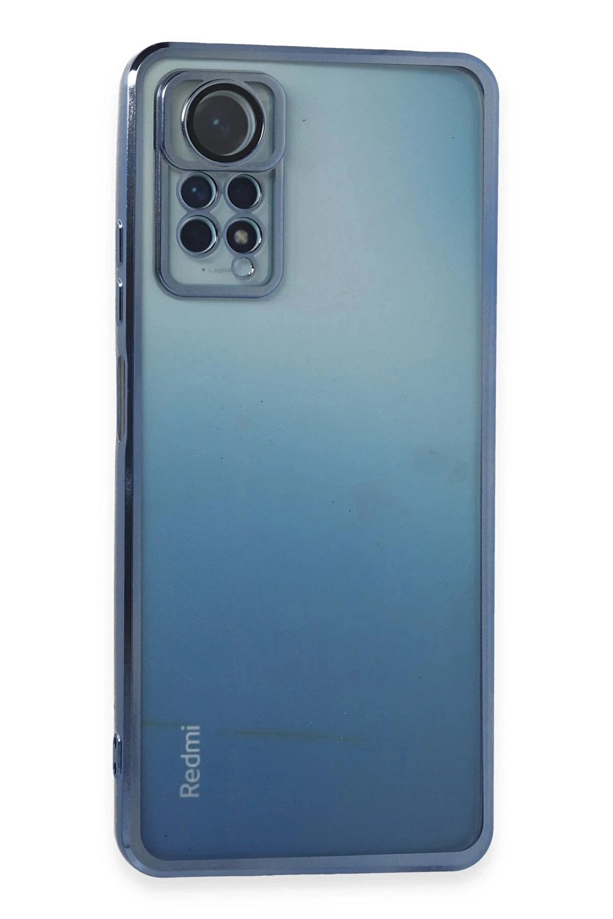 Buti̇k Xi̇aomi̇ Redmi̇ Note 11 Pro Kılıf Lensli̇ Si̇li̇kon - A&ccedil;ık Mavi̇-(5796)